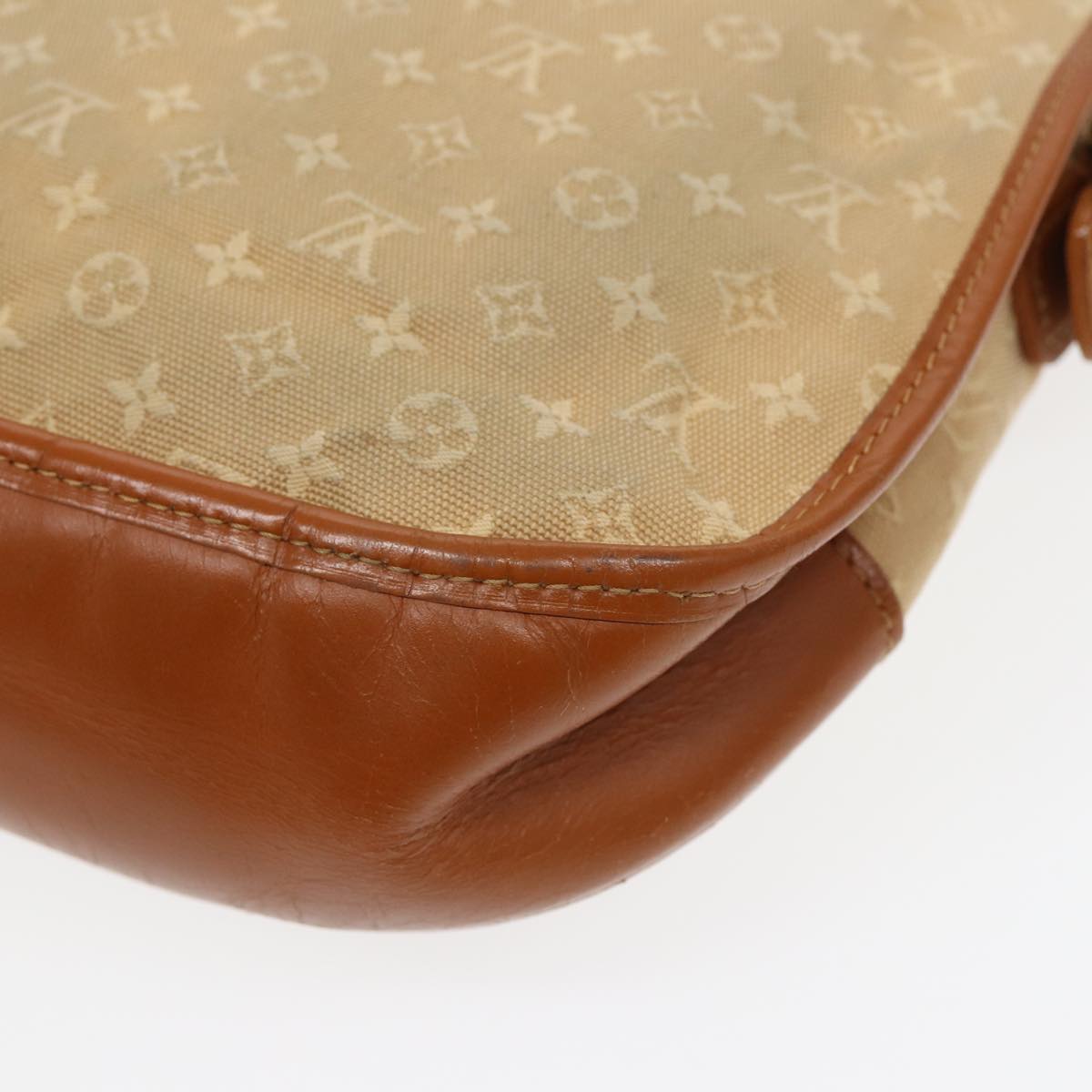 LOUIS VUITTON Monogram Mini Belanger Shoulder Bag Beige M92674 LV yk13687