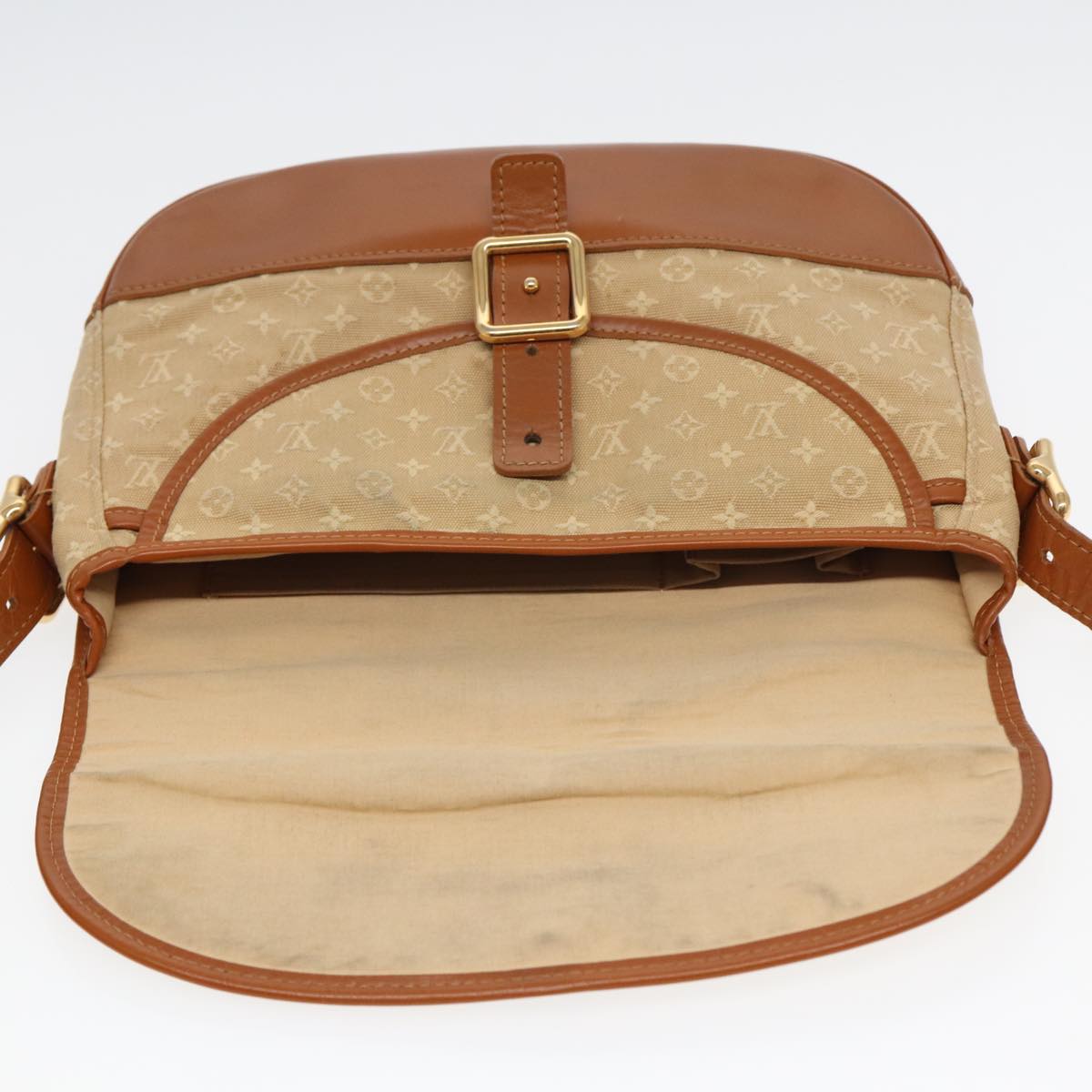 LOUIS VUITTON Monogram Mini Belanger Shoulder Bag Beige M92674 LV yk13687
