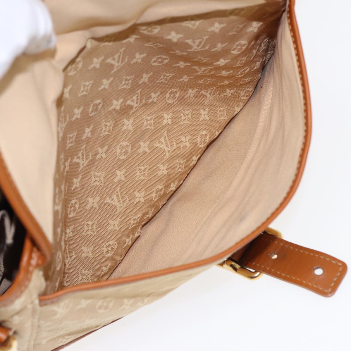 LOUIS VUITTON Monogram Mini Belanger Shoulder Bag Beige M92674 LV yk13687