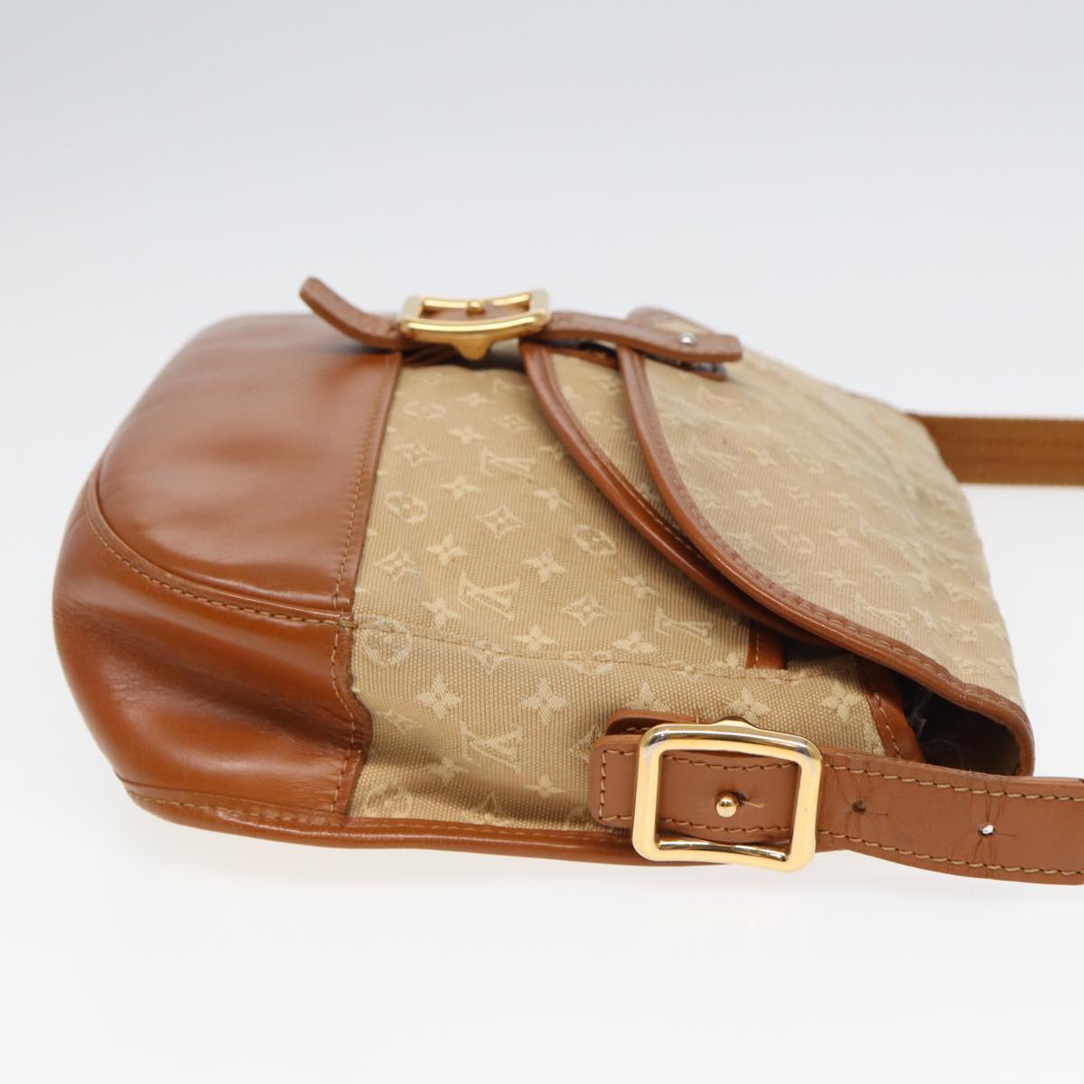LOUIS VUITTON Monogram Mini Belanger Shoulder Bag Beige M92674 LV yk13687