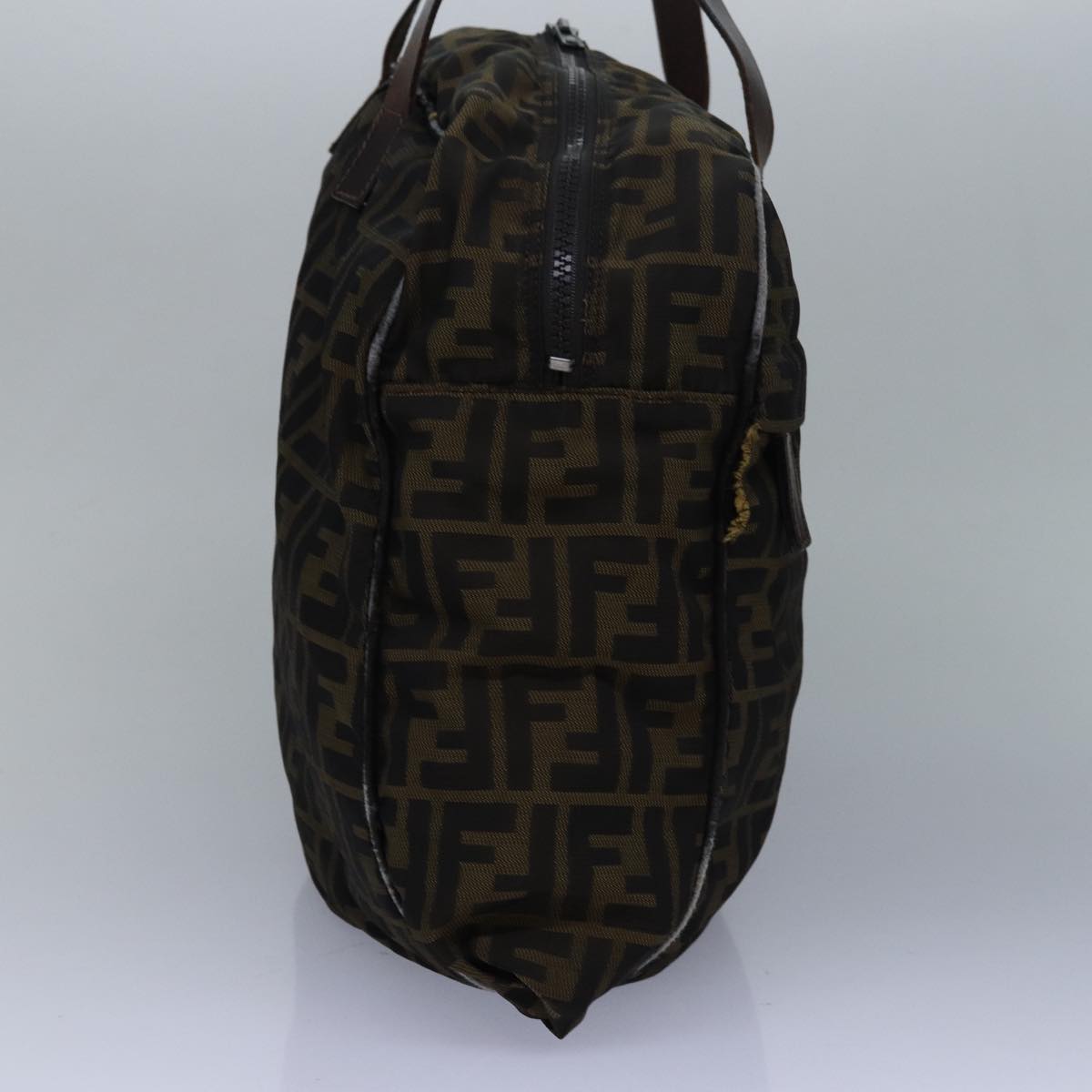 Luxury Fendi Zucca Canvas Shoulder Bag Brown Blackyk13700