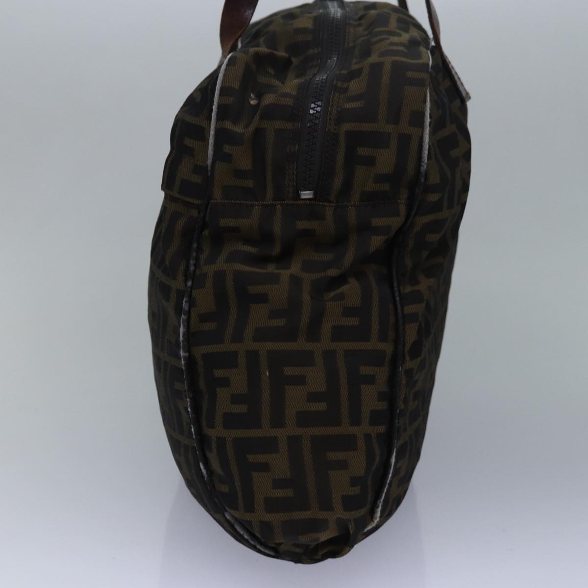 Luxury Fendi Zucca Canvas Shoulder Bag Brown Blackyk13700