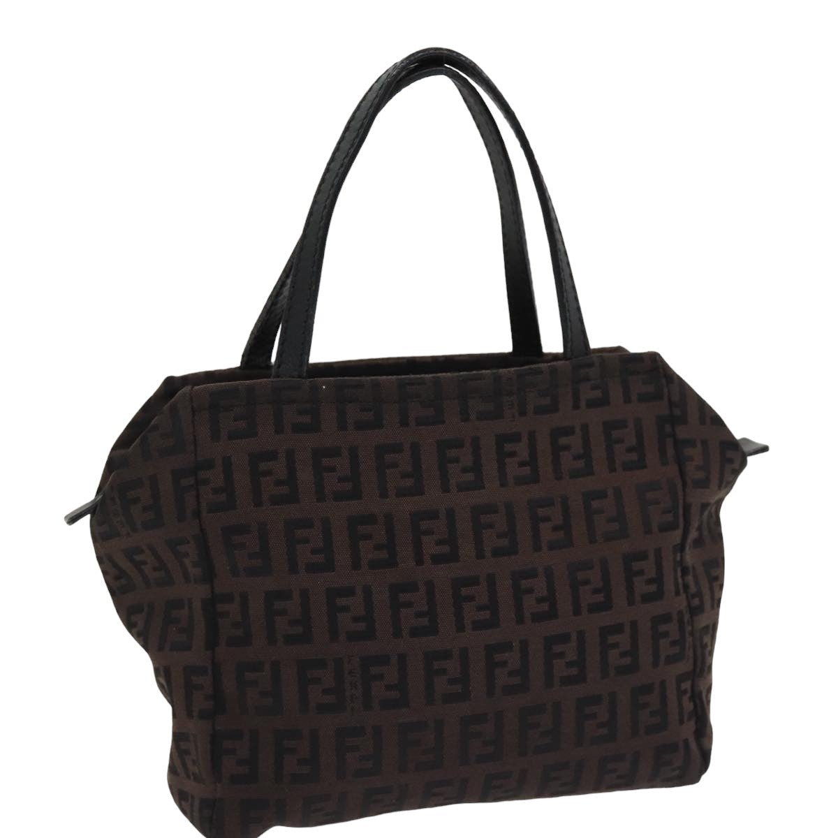 Luxury Fendi Zucchino Canvas Hand Bag Blackyk13724