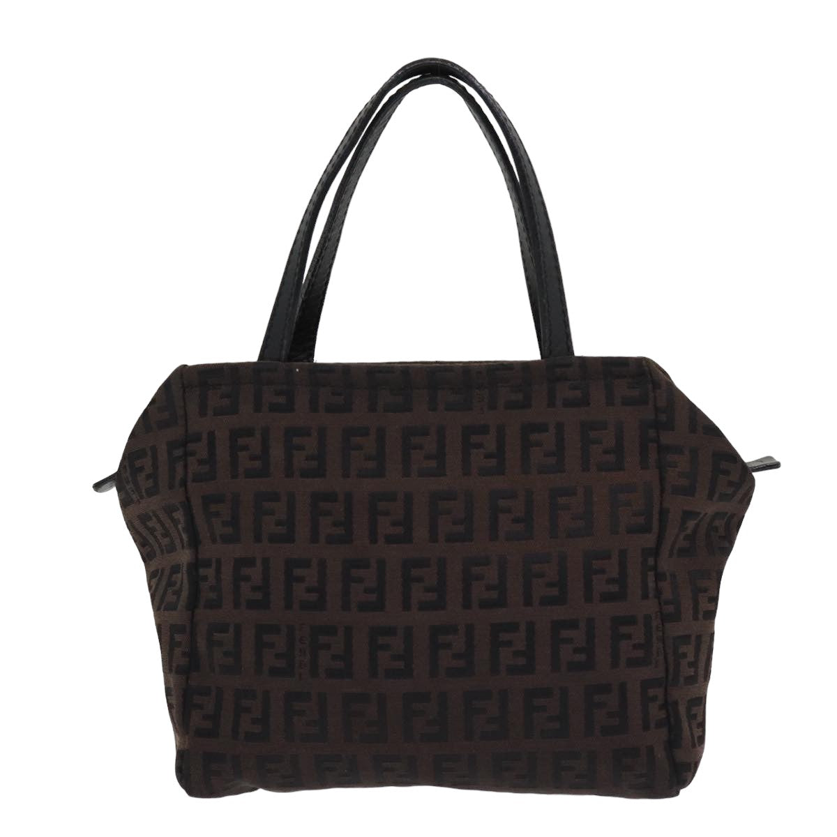 Luxury Fendi Zucchino Canvas Hand Bag Blackyk13724