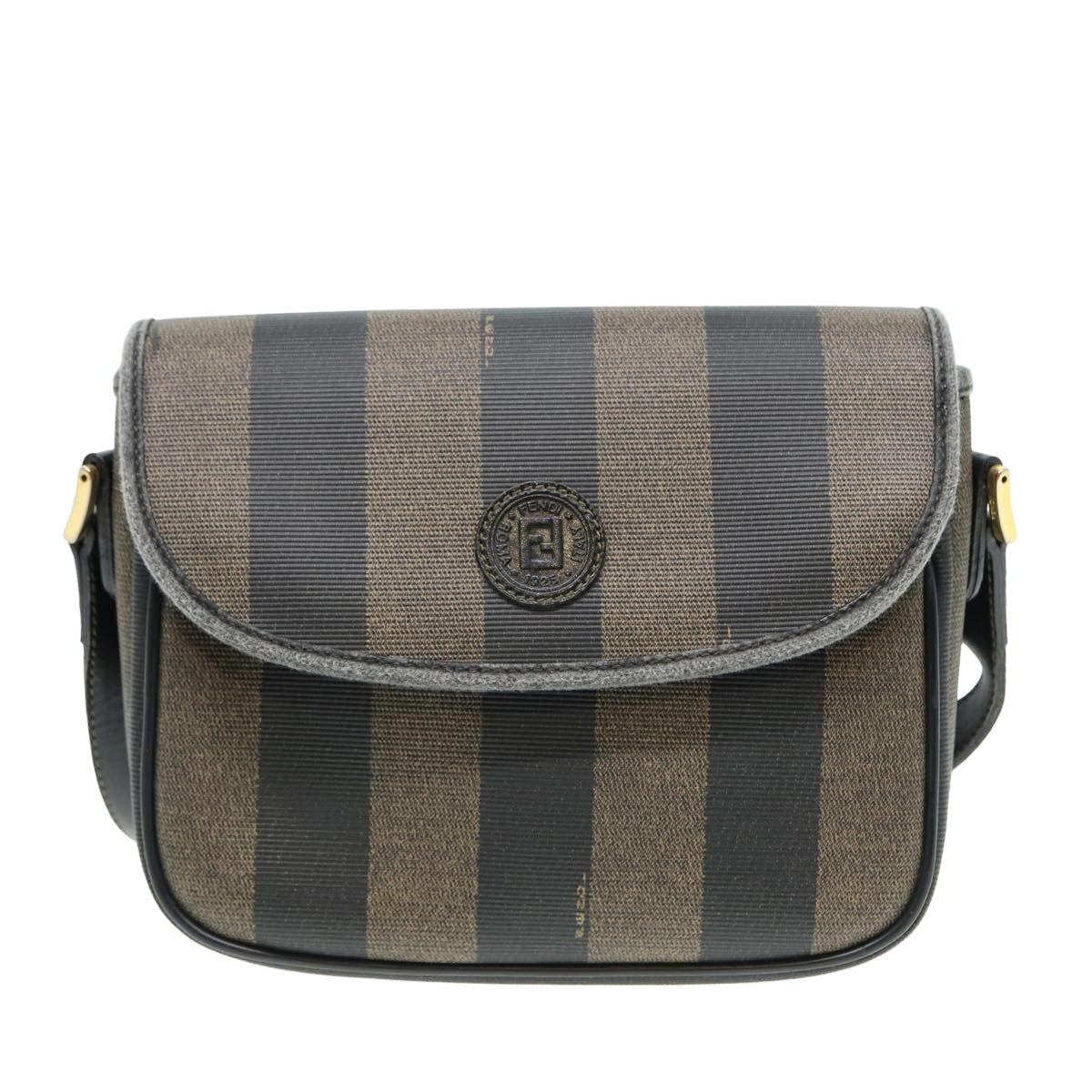 Luxury Fendi Pecan Canvas Shoulder Bag Brown Blackyk13727