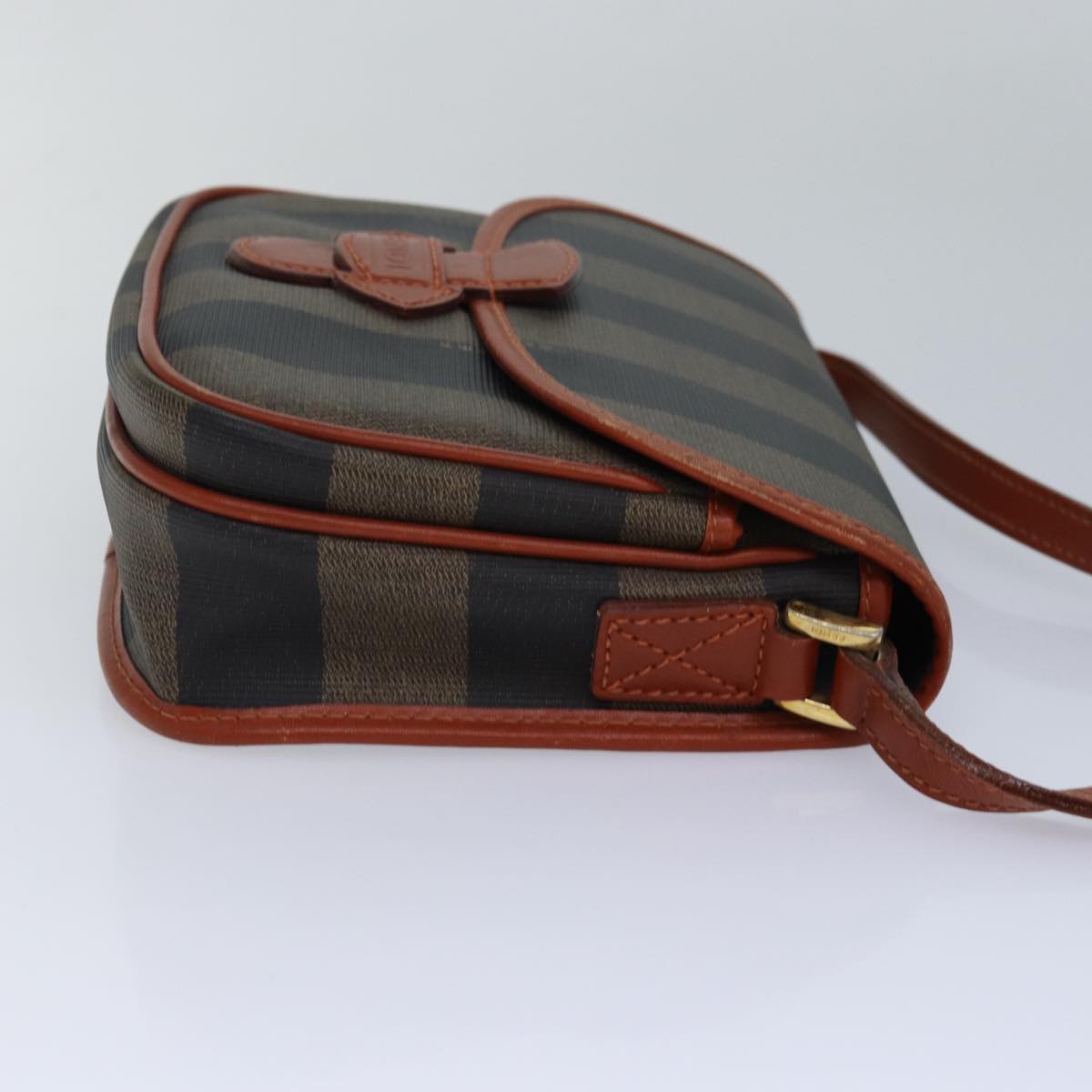 Luxury Fendi Pecan Canvas Shoulder Bag Brown Blackyk13744