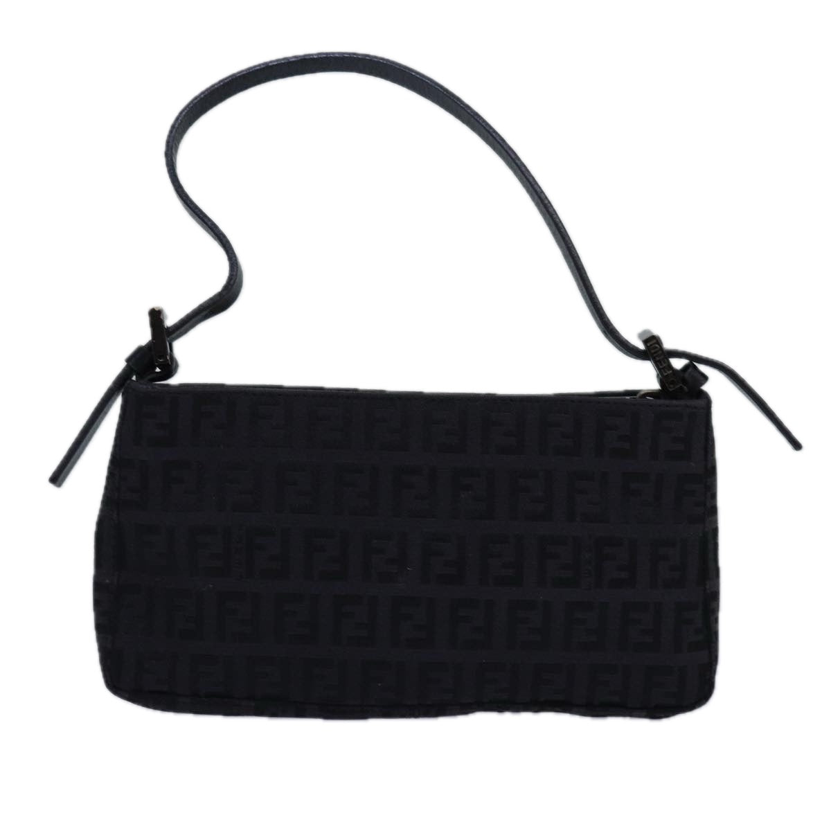 Luxury Fendi Zucchino Canvas Hand Bag Blackyk13746