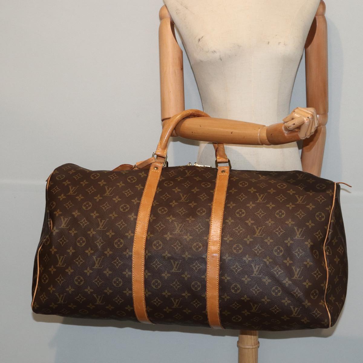 LOUIS VUITTON Monogram Keepall 60 Boston Bag M41422 LV yk13750