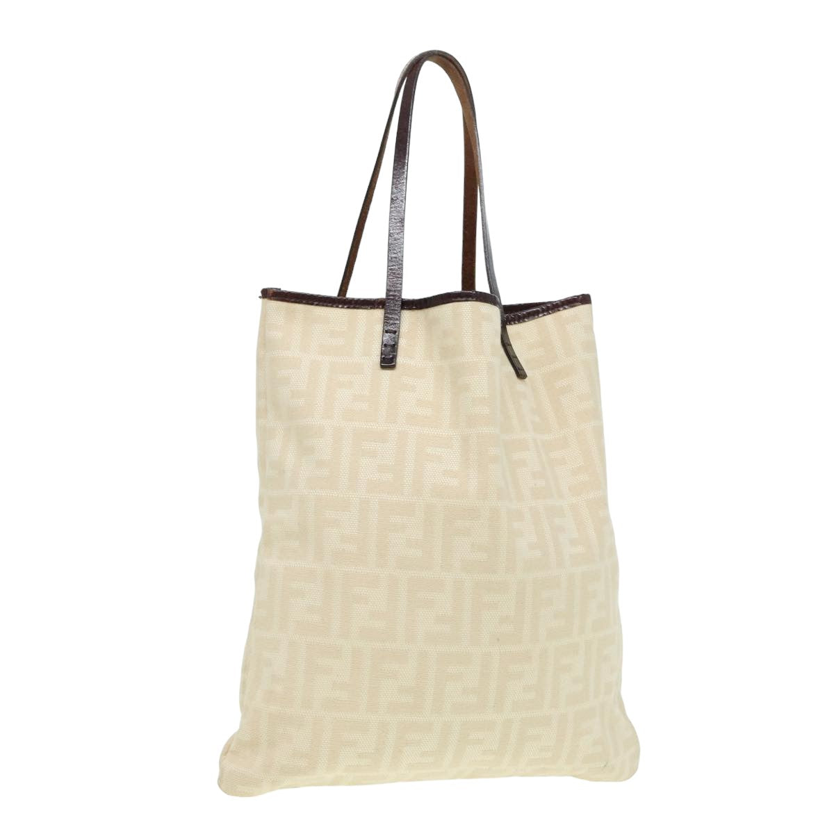 Luxury Fendi Zucca Canvas Tote Bag Beigeyk13774