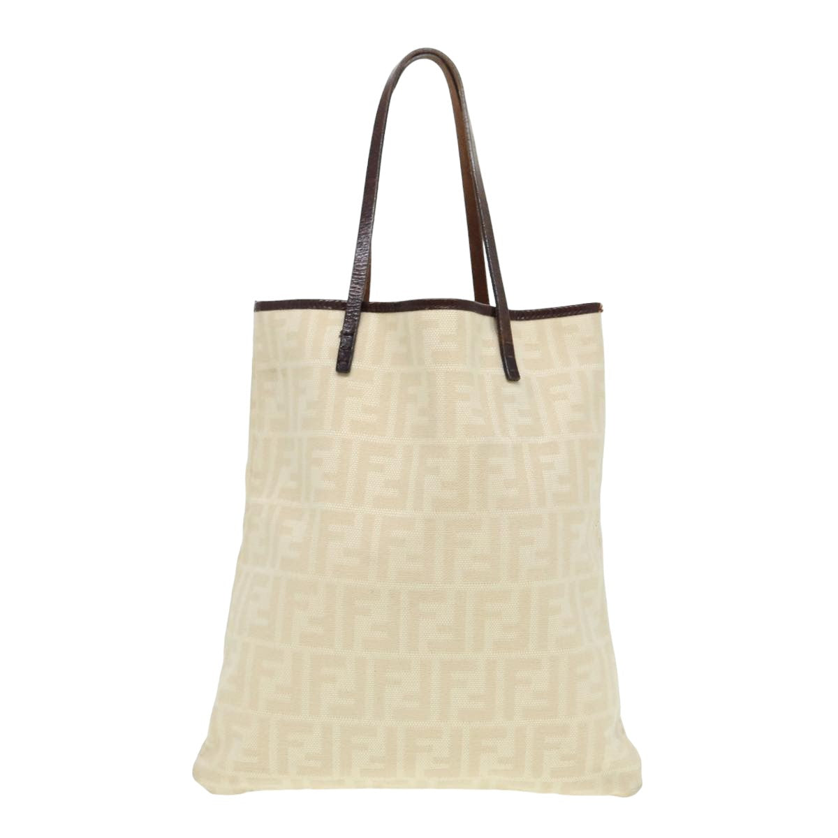 Luxury Fendi Zucca Canvas Tote Bag Beigeyk13774