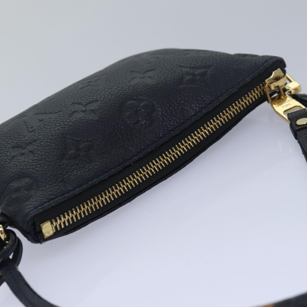 LOUIS VUITTON Monogram Empreinte Citadine PM Accessory Pouch Black yk13780