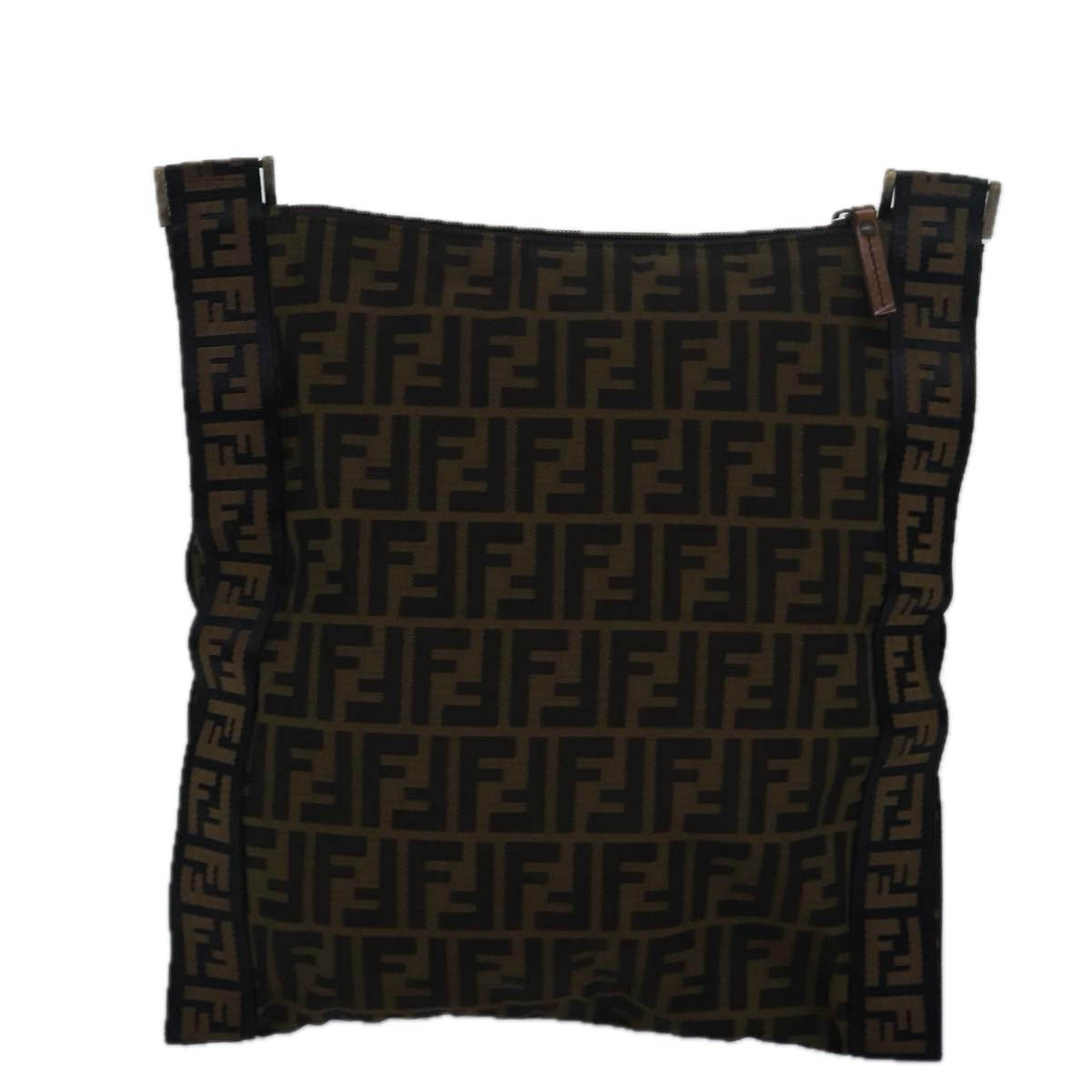 Luxury Fendi Zucca Canvas Shoulder Bag Brown Blackyk13801