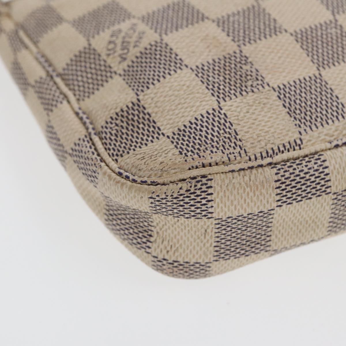 LOUIS VUITTON Damier Azur Pochette Accessoires Pouch N51986 LV yk13802
