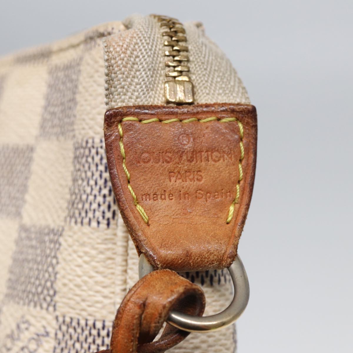 LOUIS VUITTON Damier Azur Pochette Accessoires Pouch N51986 LV yk13802