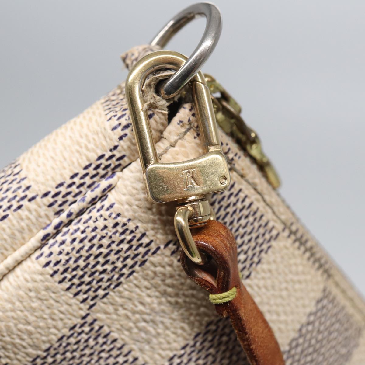 LOUIS VUITTON Damier Azur Pochette Accessoires Pouch N51986 LV yk13802