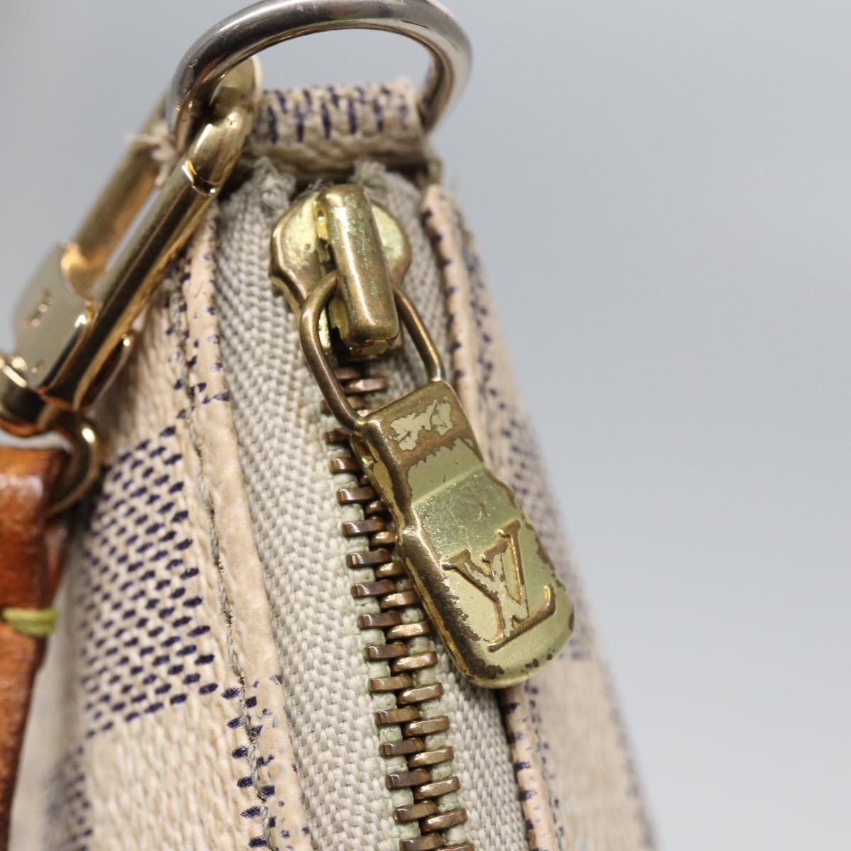 LOUIS VUITTON Damier Azur Pochette Accessoires Pouch N51986 LV yk13802