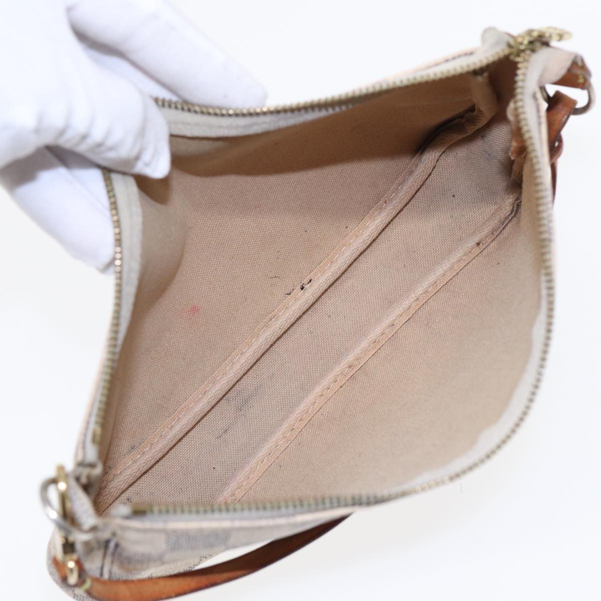 LOUIS VUITTON Damier Azur Pochette Accessoires Pouch N51986 LV yk13802
