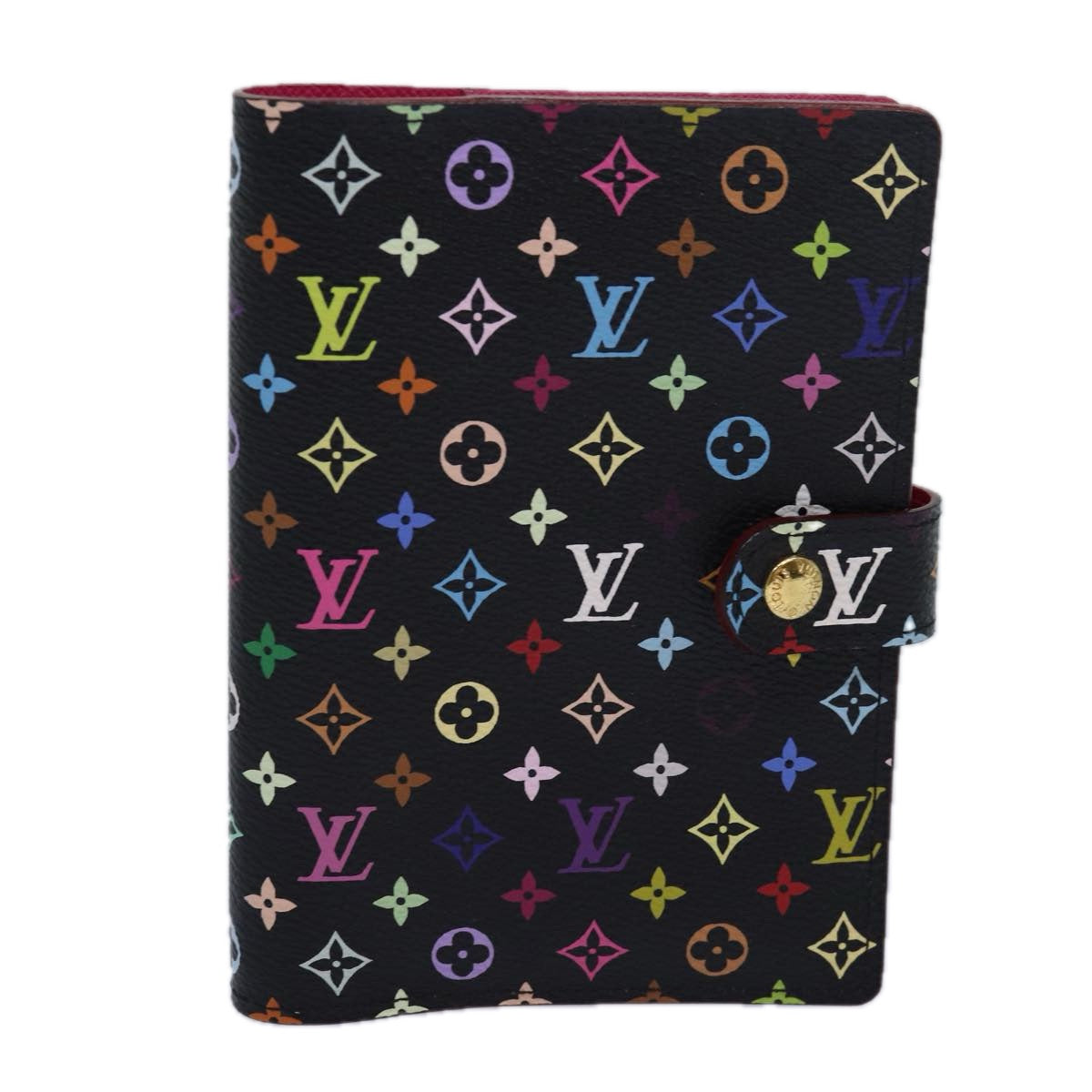 LOUIS VUITTON Multicolor Agenda PM Day Planner Cover Black R21076 yk13826