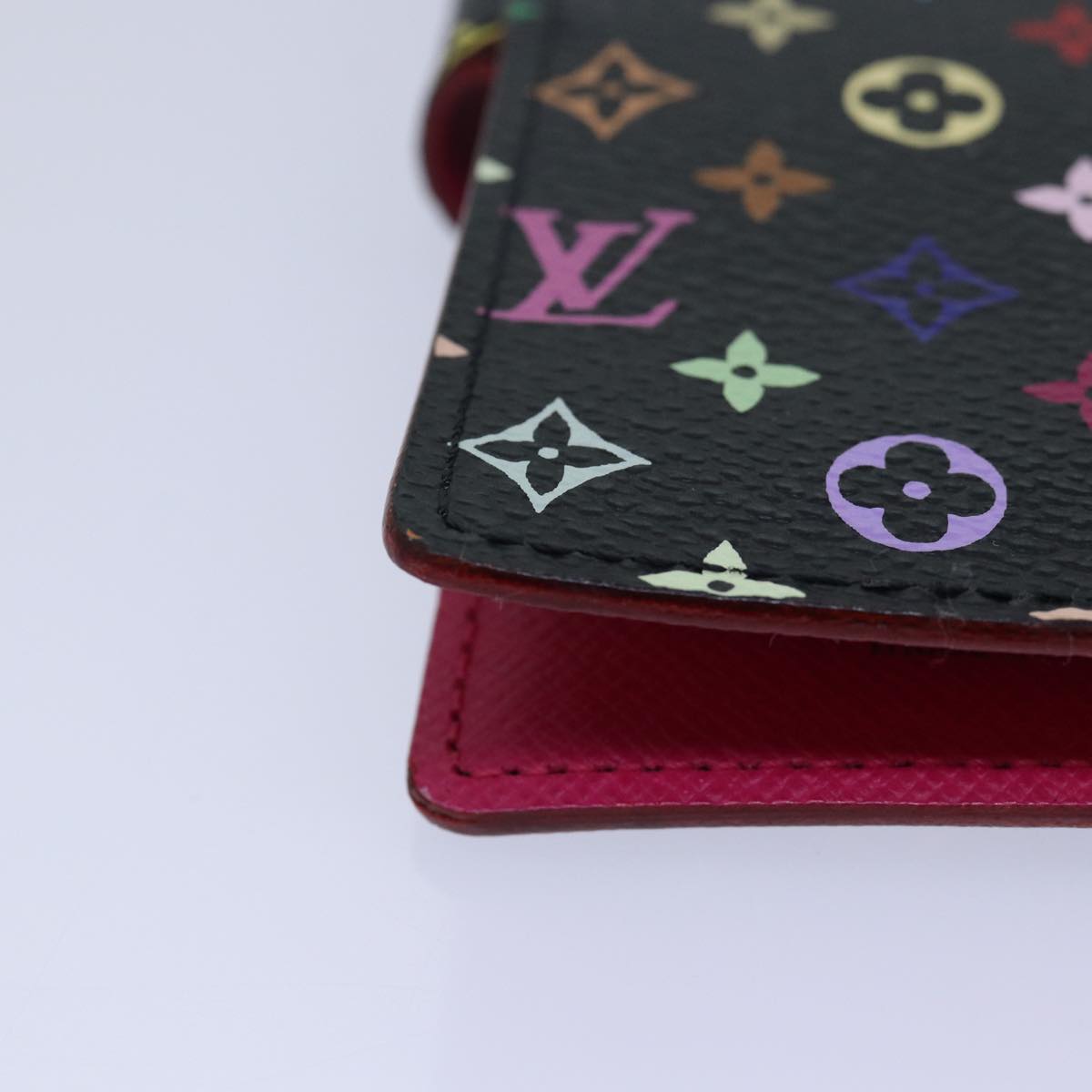LOUIS VUITTON Multicolor Agenda PM Day Planner Cover Black R21076 yk13826