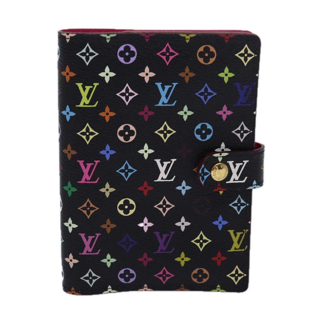 LOUIS VUITTON Multicolor Agenda PM Day Planner Cover Black R21076 yk13826