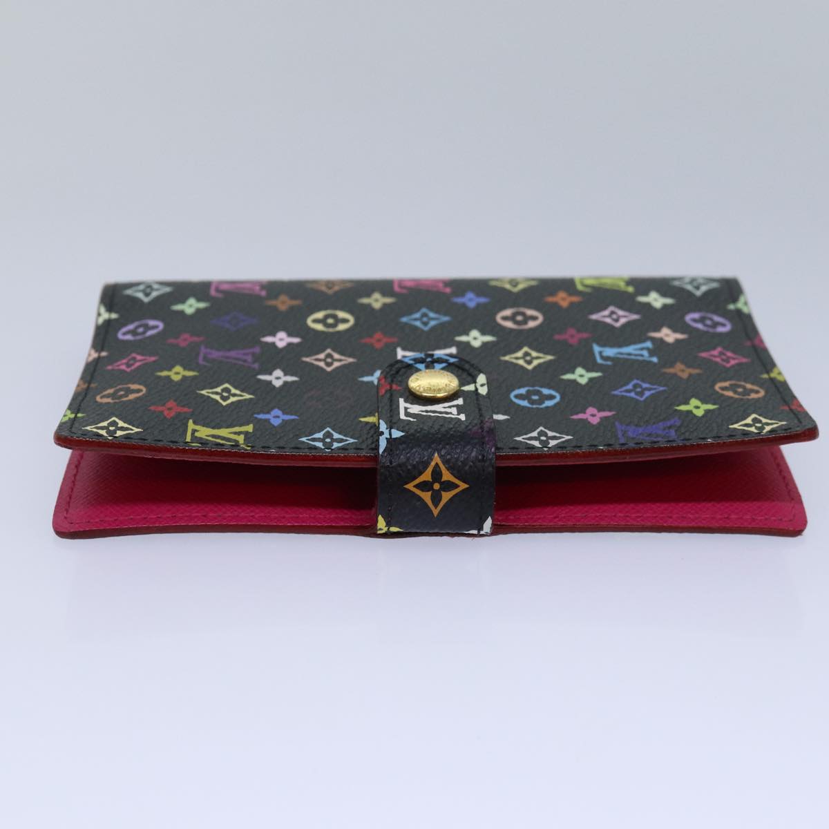 LOUIS VUITTON Multicolor Agenda PM Day Planner Cover Black R21076 yk13826