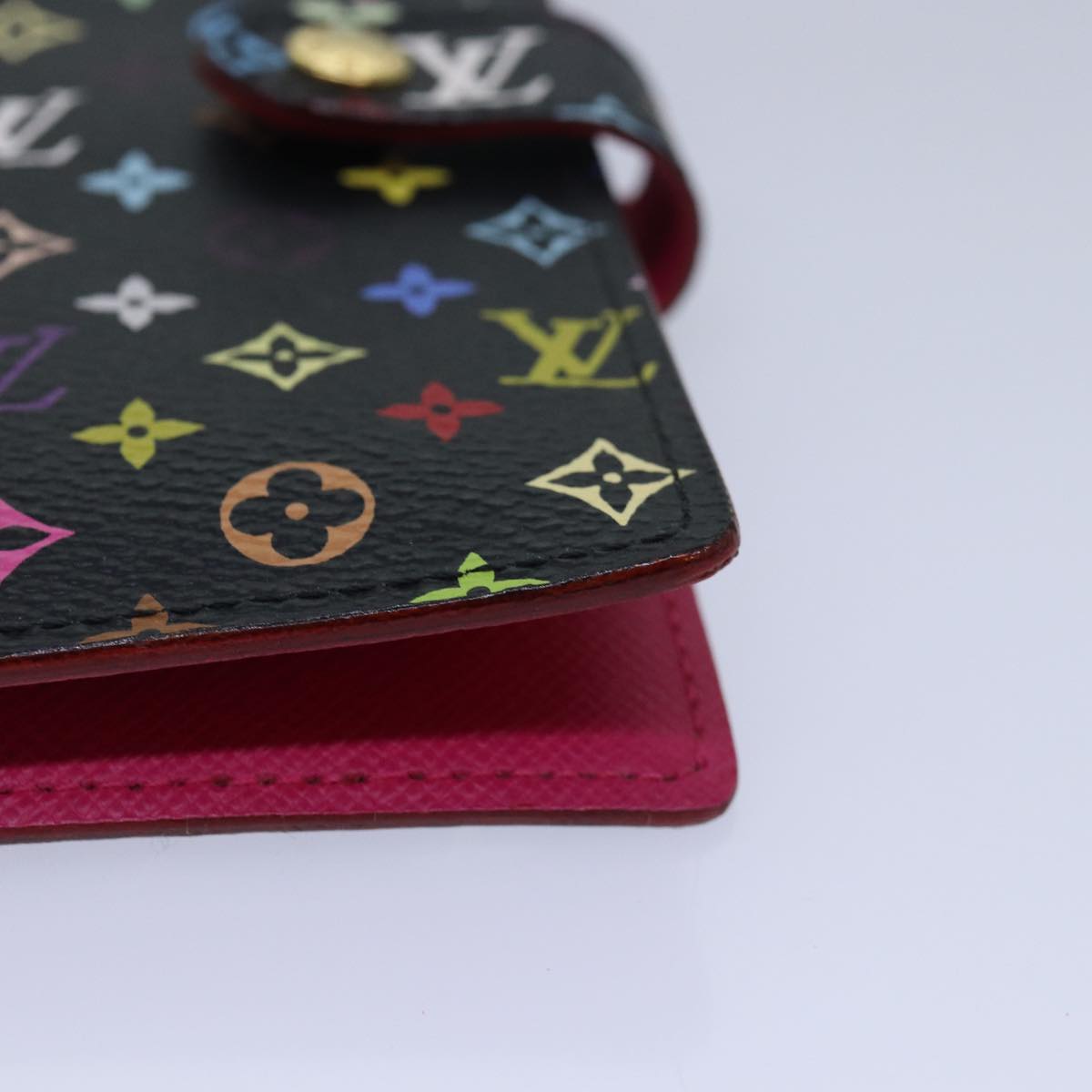 LOUIS VUITTON Multicolor Agenda PM Day Planner Cover Black R21076 yk13826