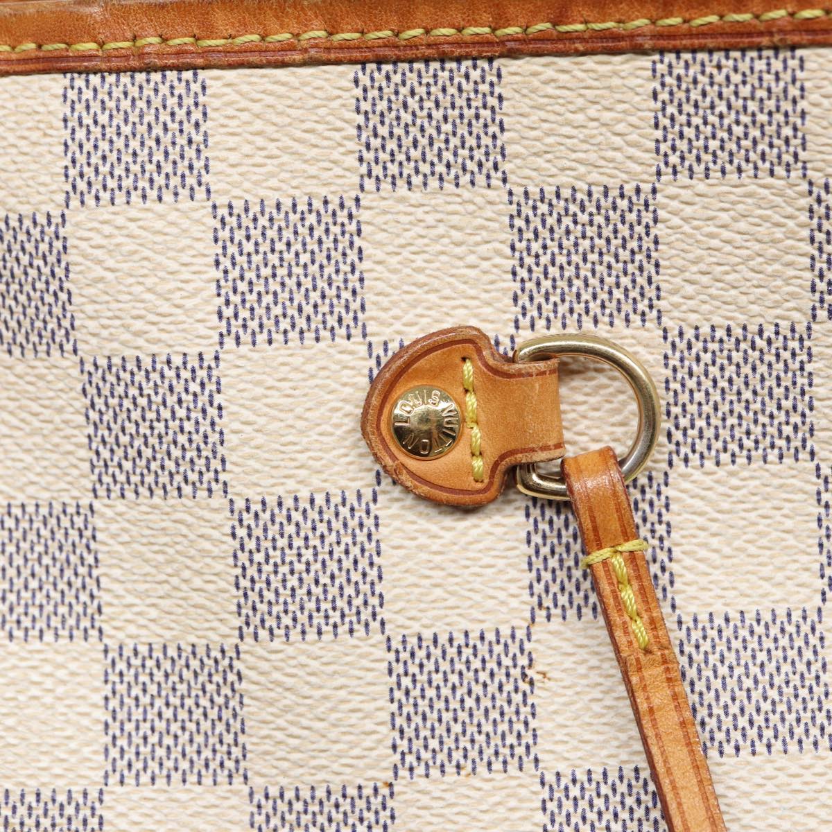 LOUIS VUITTON Damier Azur Neverfull GM Tote Bag N41360 LV yk13830