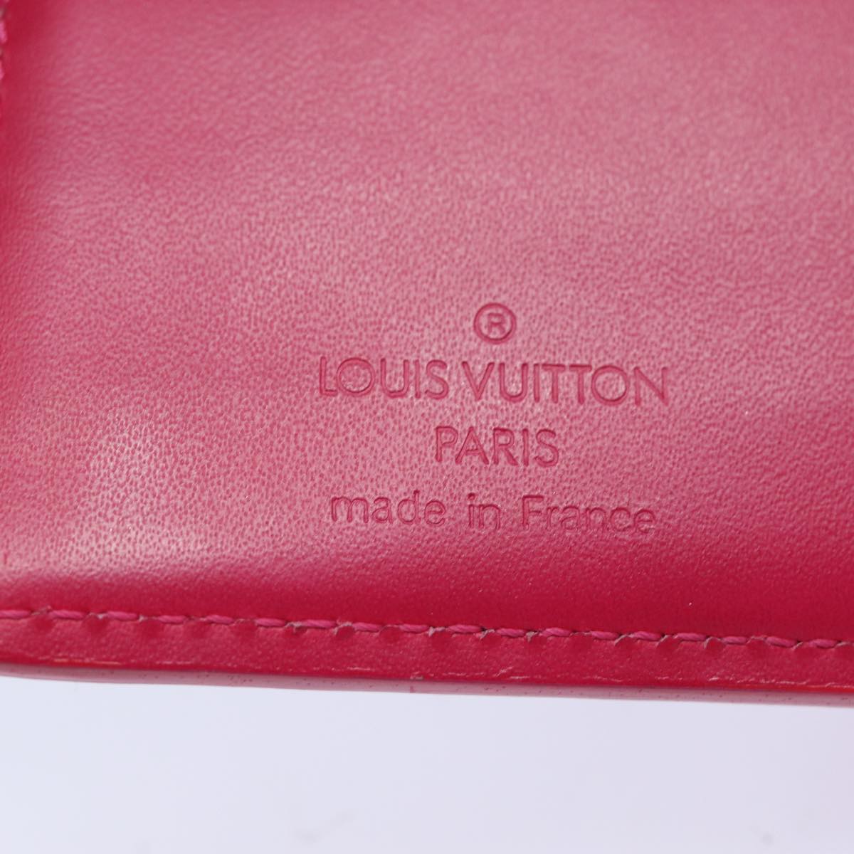 LOUIS VUITTON Vernis Portefeuille Viennois Wallet Pink M91254 LV yk13833