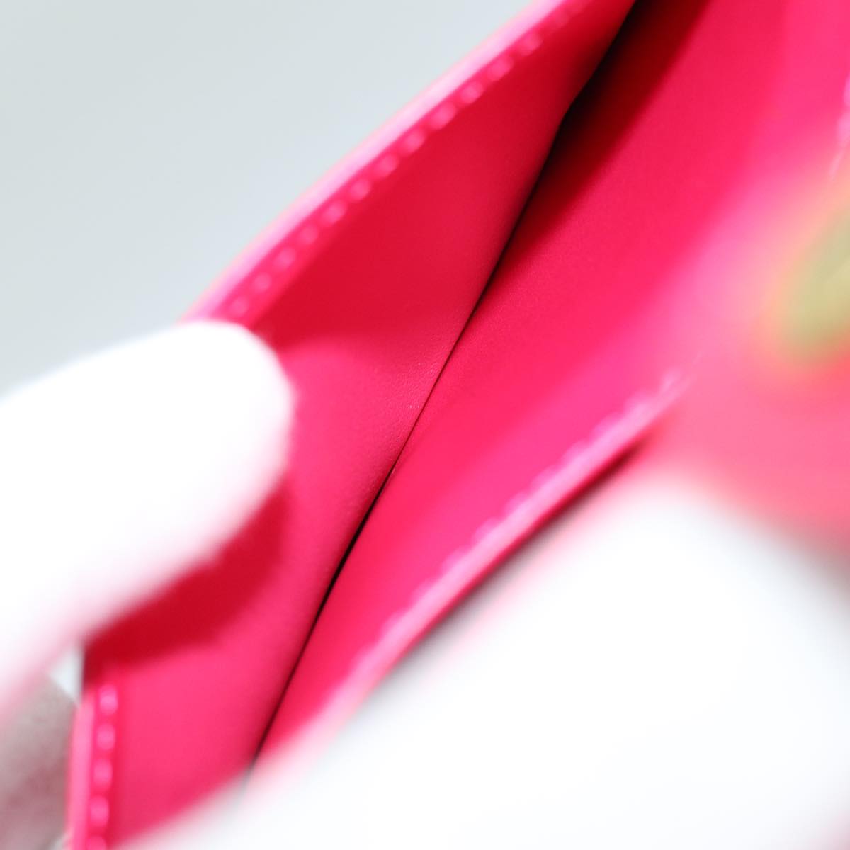 LOUIS VUITTON Vernis Portefeuille Viennois Wallet Pink M91254 LV yk13833