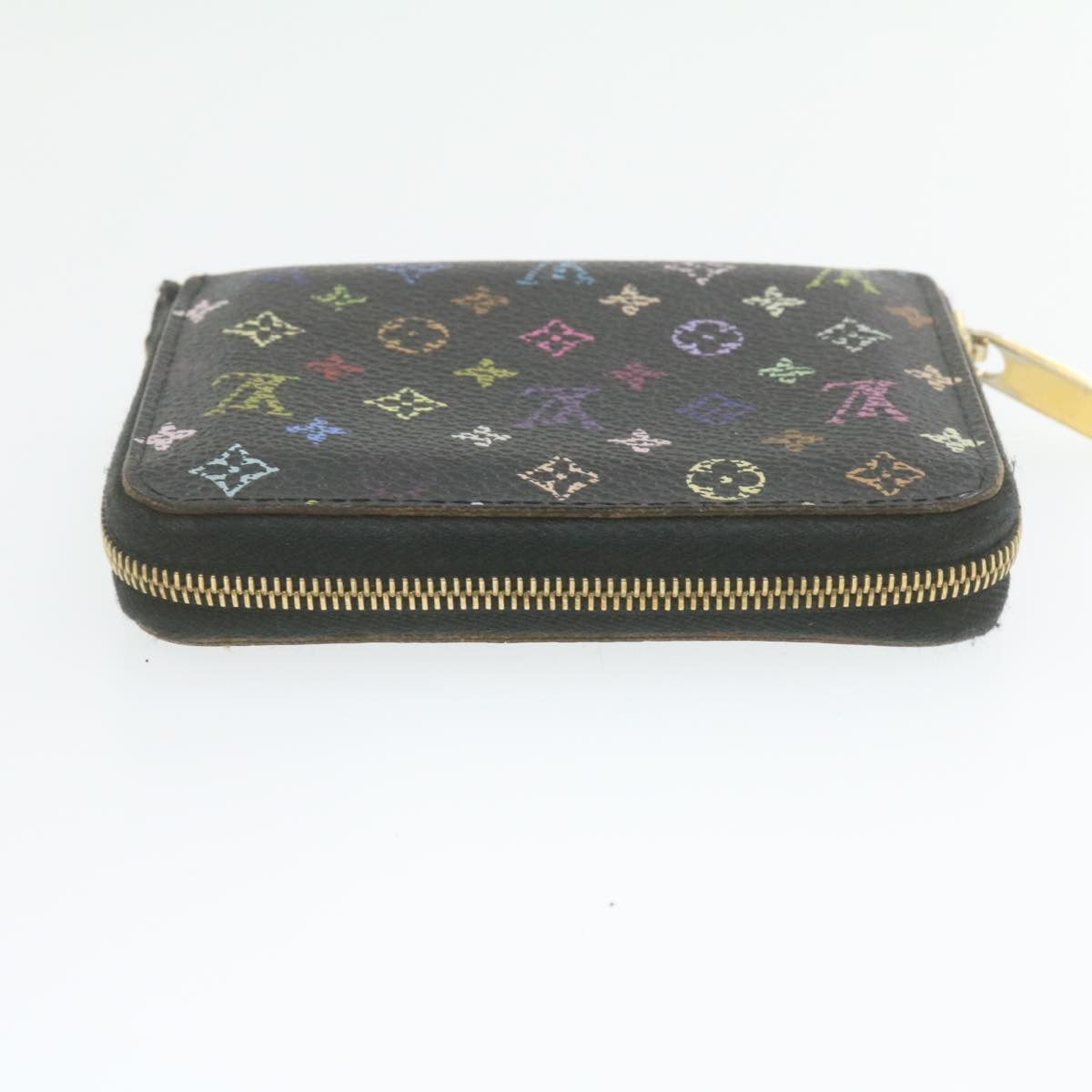 LOUIS VUITTON Monogram Multicolor Zippy Coin Purse Black M93740 LV yk1384