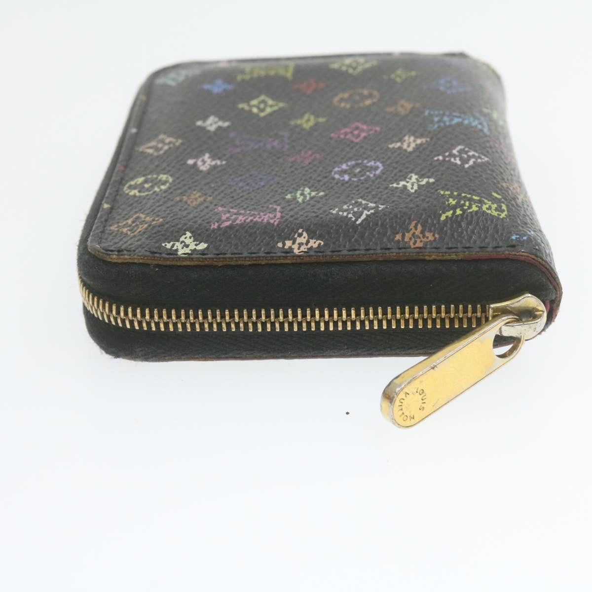 LOUIS VUITTON Monogram Multicolor Zippy Coin Purse Black M93740 LV yk1384
