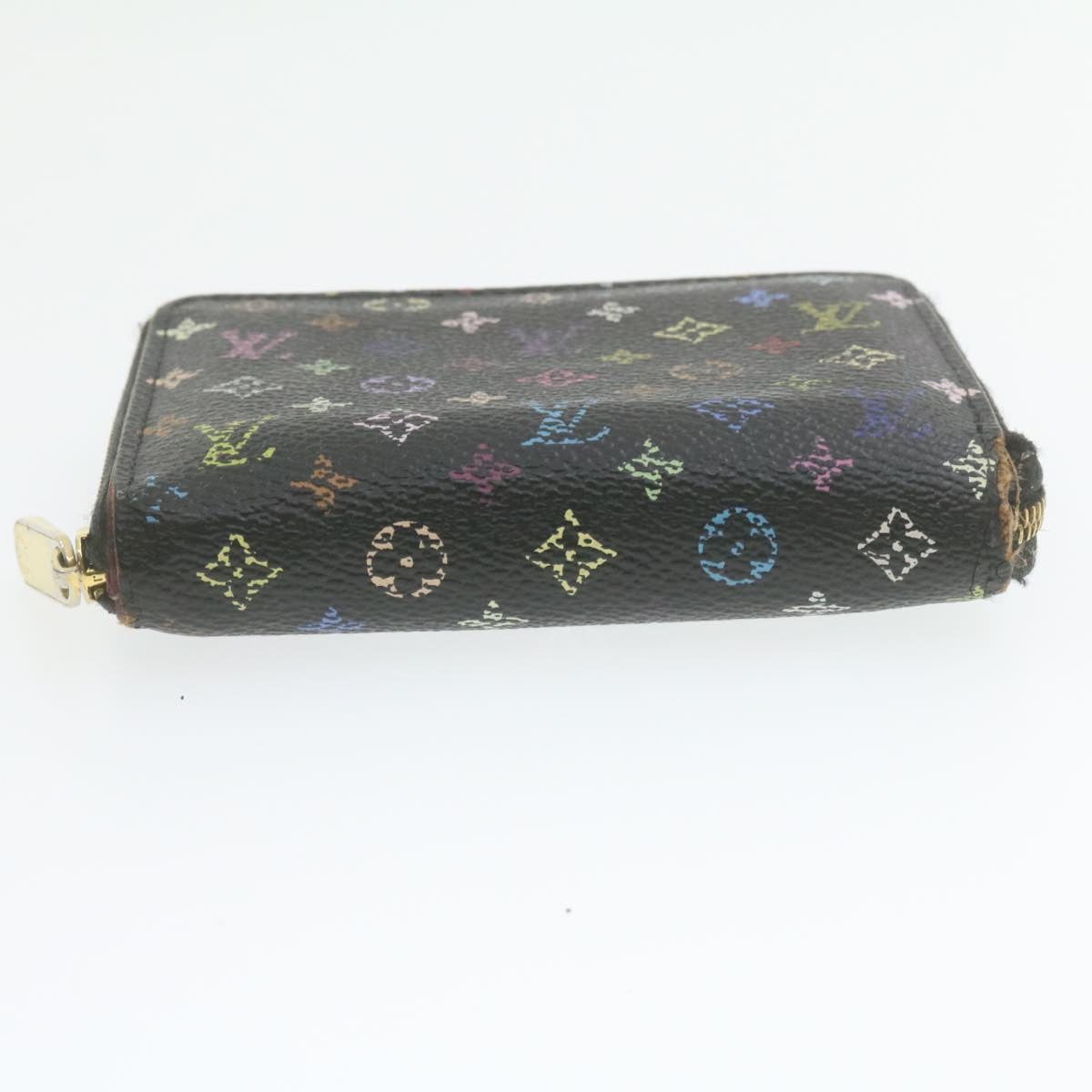 LOUIS VUITTON Monogram Multicolor Zippy Coin Purse Black M93740 LV yk1384