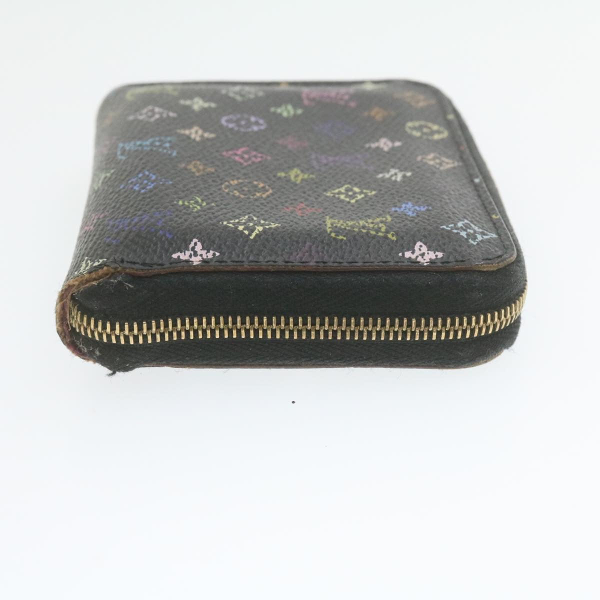 LOUIS VUITTON Monogram Multicolor Zippy Coin Purse Black M93740 LV yk1384