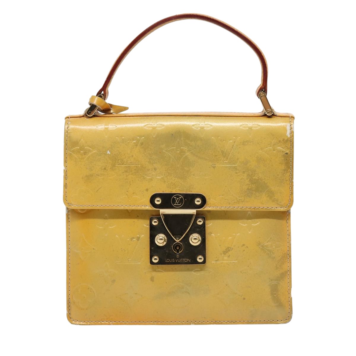 LOUIS VUITTON Monogram Vernis Spring street Hand Bag Gris M91029 LV yk13844
