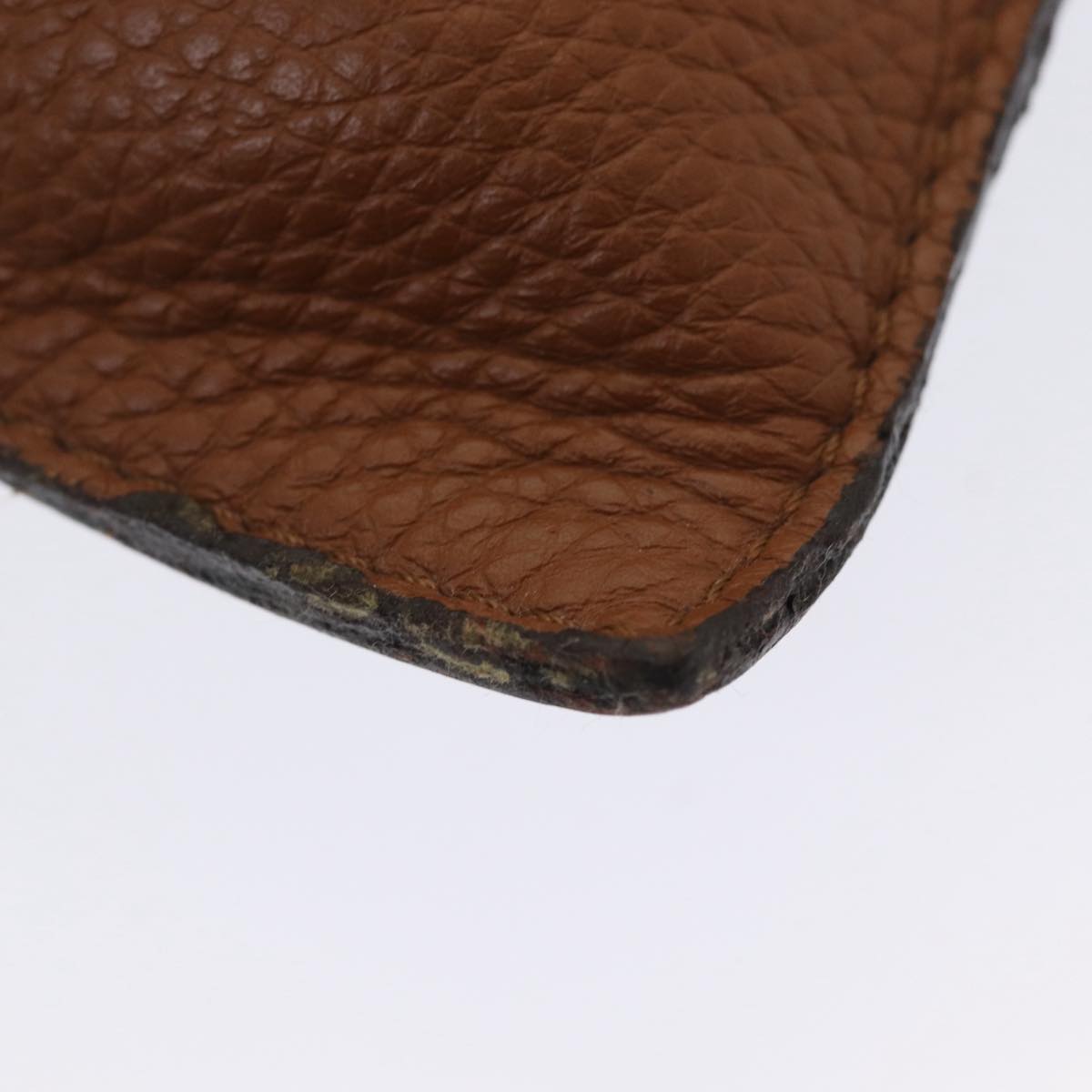 LOUIS VUITTON Taurillon Portfolio Clutch Bag Leather Brown LV yk13853