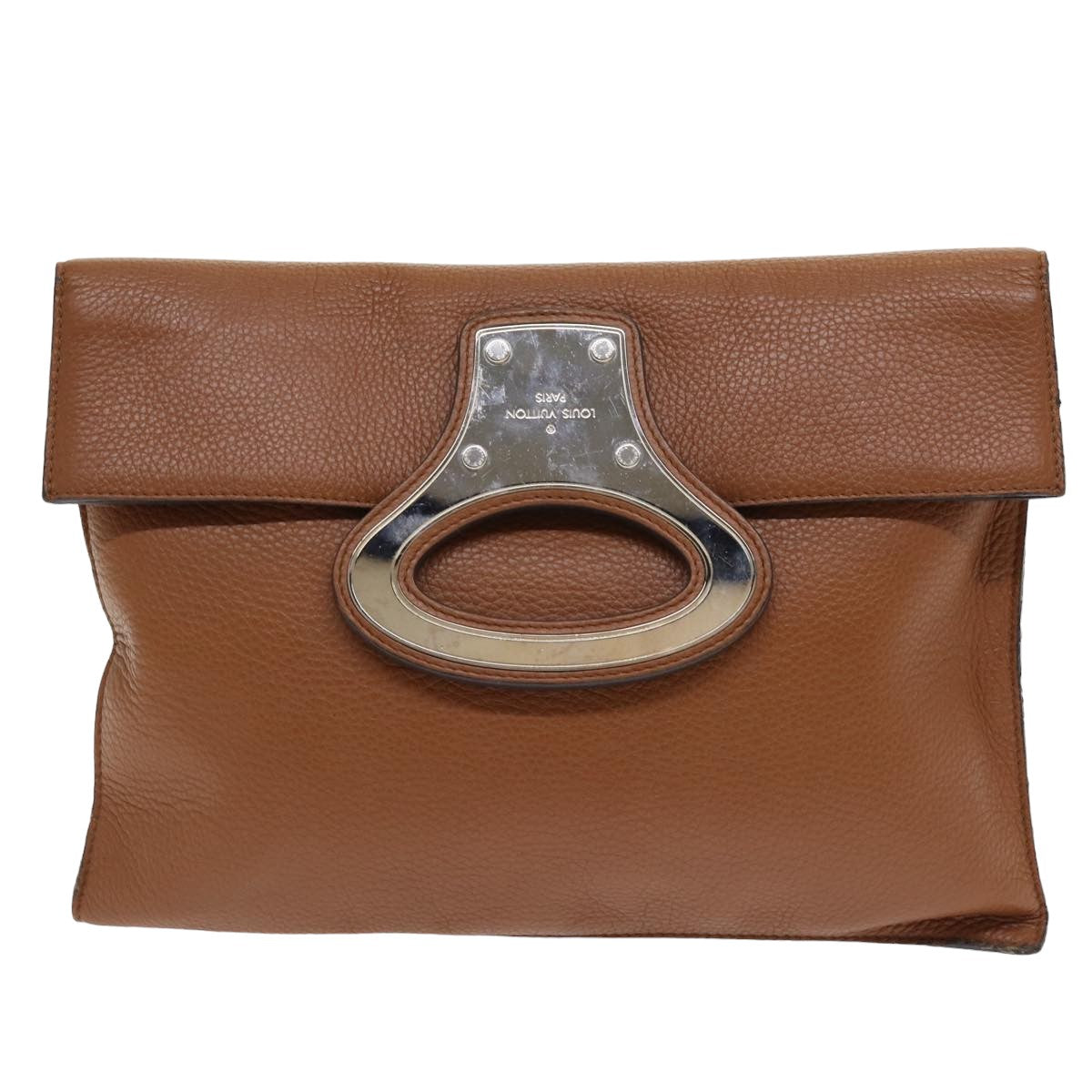 LOUIS VUITTON Taurillon Portfolio Clutch Bag Leather Brown LV yk13853