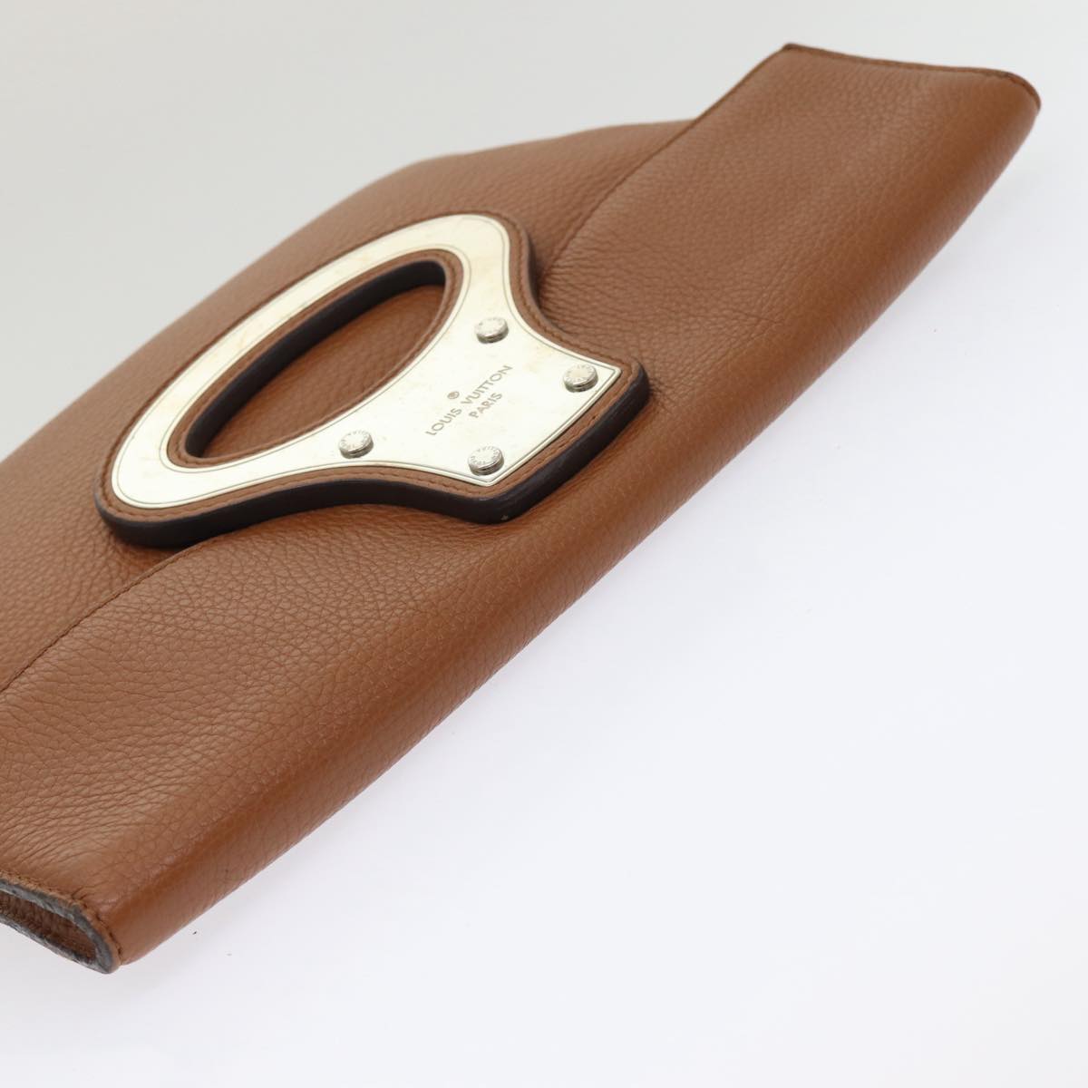 LOUIS VUITTON Taurillon Portfolio Clutch Bag Leather Brown LV yk13853