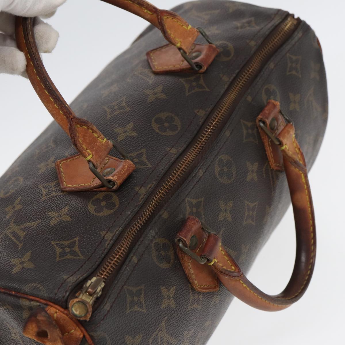LOUIS VUITTON Monogram Speedy 30 Hand Bag M41526 LV yk13855