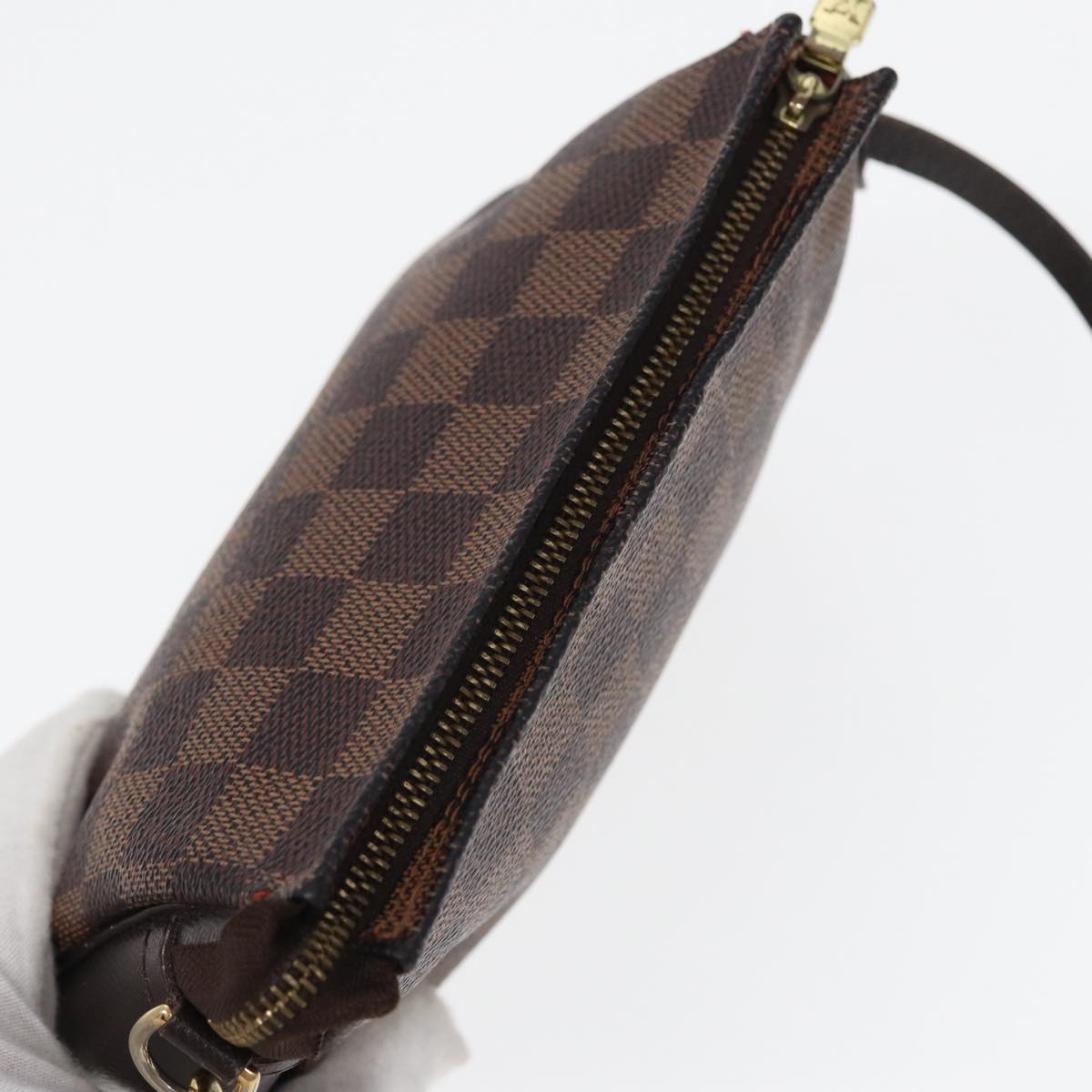 LOUIS VUITTON Damier Ebene Trousse Make Up Pouch N51982 LV yk13888