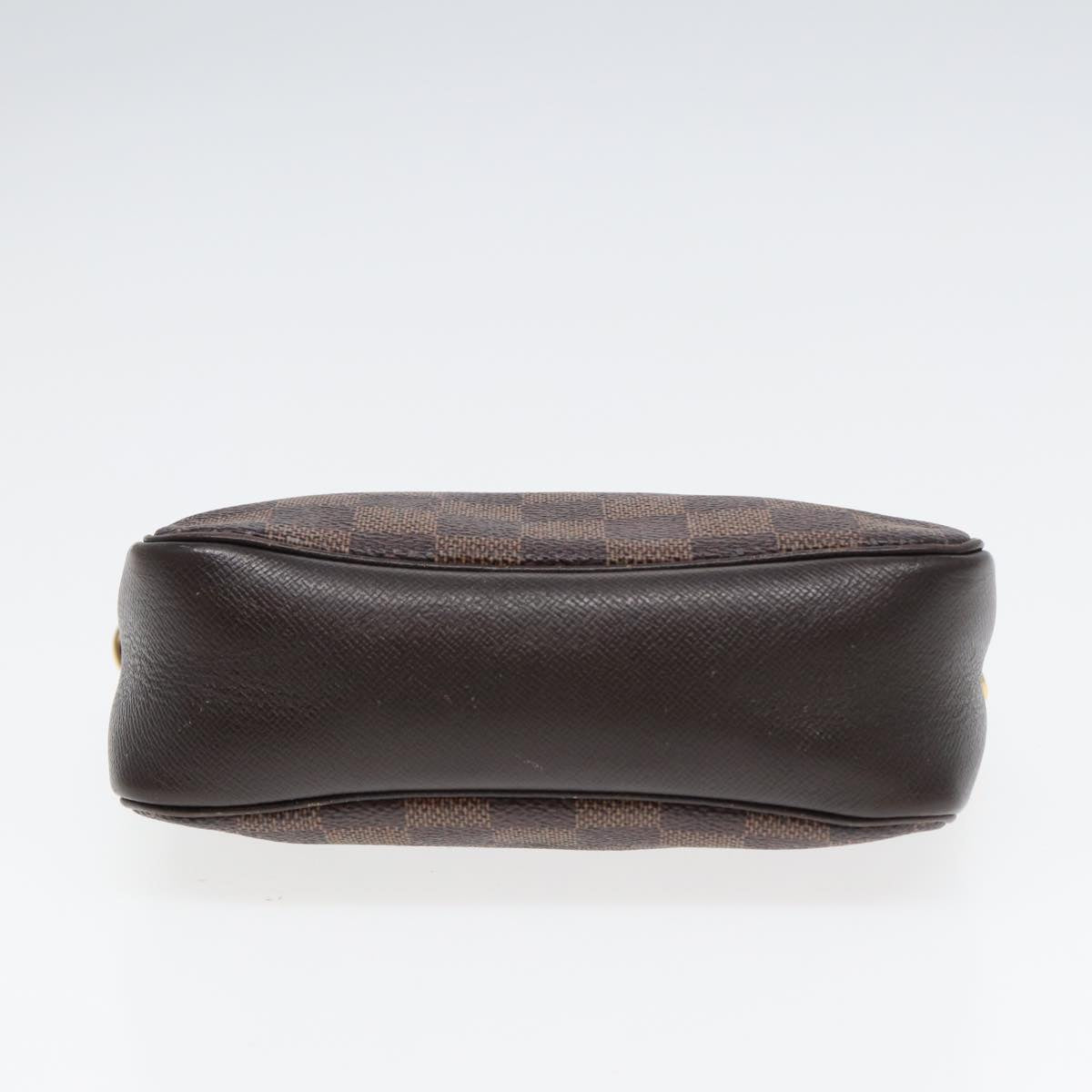 LOUIS VUITTON Damier Ebene Trousse Make Up Pouch N51982 LV yk13888