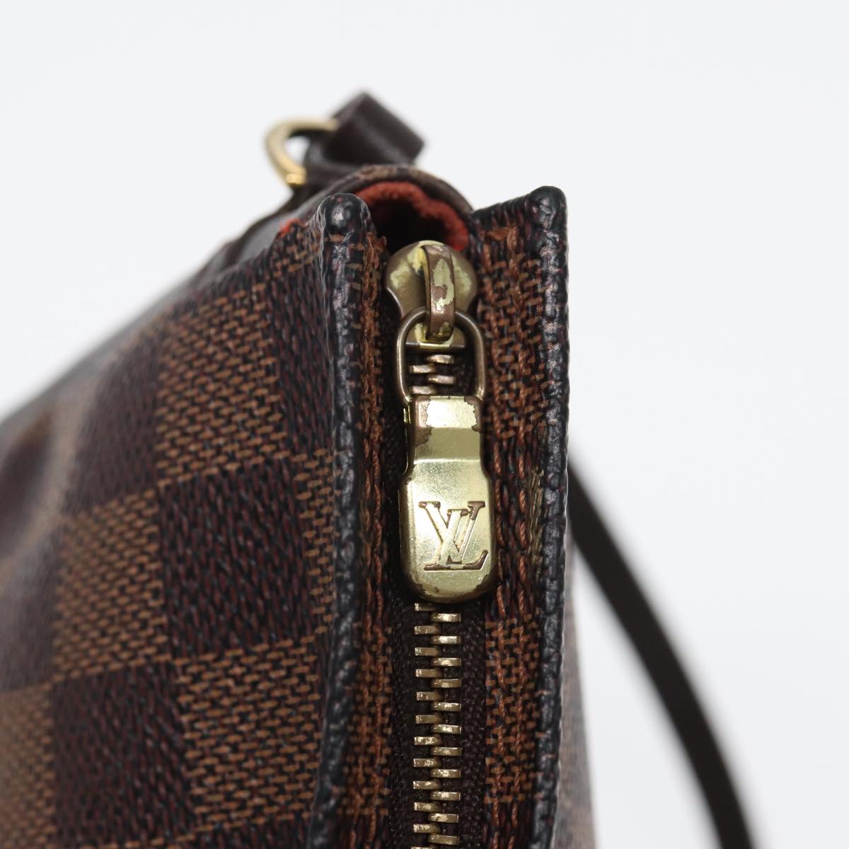 LOUIS VUITTON Damier Ebene Trousse Make Up Pouch N51982 LV yk13888