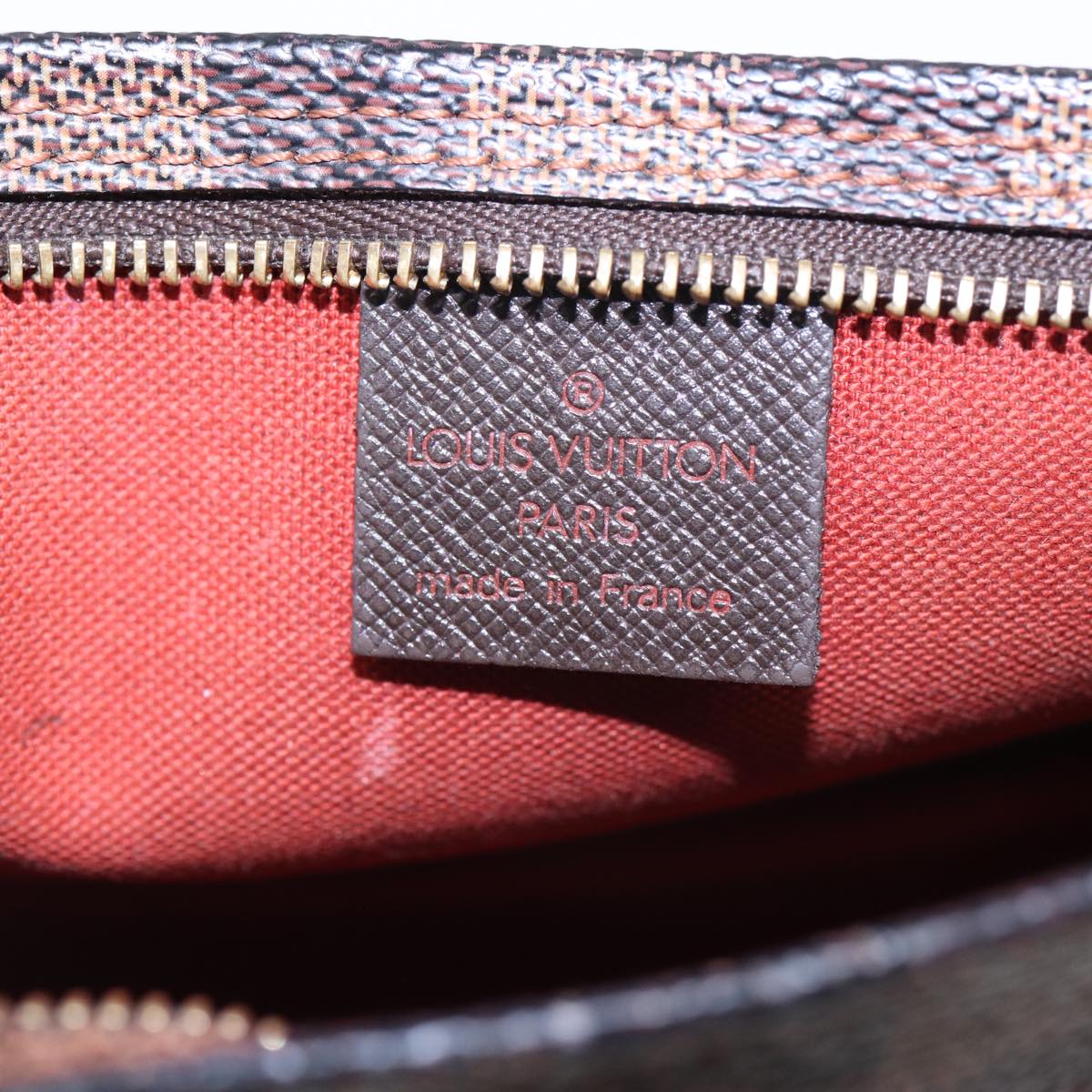 LOUIS VUITTON Damier Ebene Trousse Make Up Pouch N51982 LV yk13888