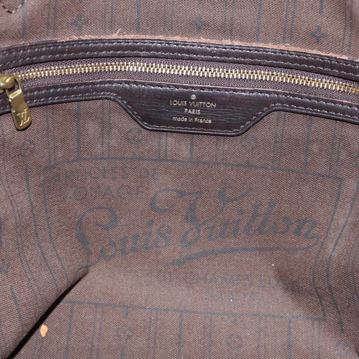 LOUIS VUITTON Monogram Idylle Neverfull MM Tote Bag Brown M40513 LV yk13899
