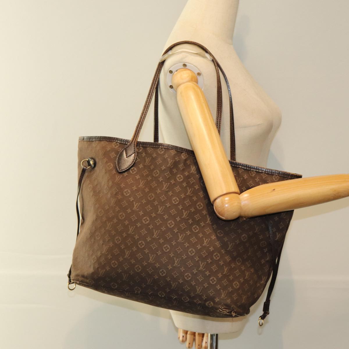 LOUIS VUITTON Monogram Idylle Neverfull MM Tote Bag Brown M40513 LV yk13899