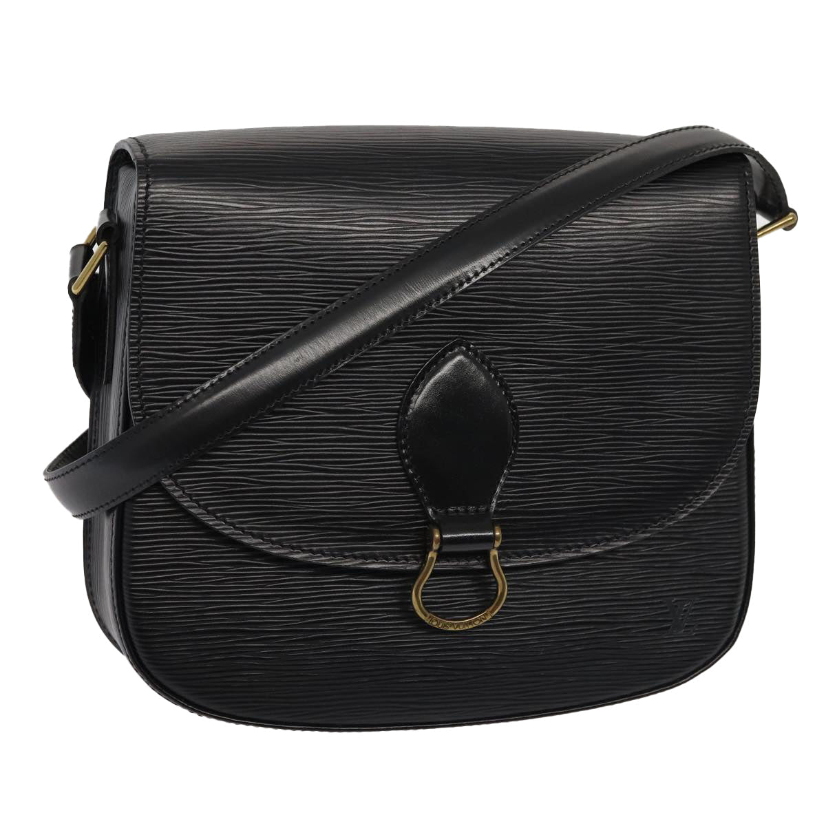LOUIS VUITTON Epi Saint Cloud GM Shoulder Bag Black Noir M52192 LV yk13926