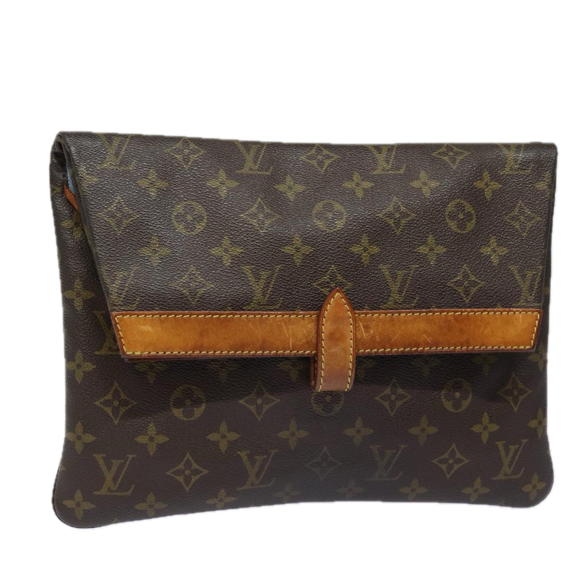 LOUIS VUITTON Monogram Pochette Priant Clutch Bag M51805 LV yk13954