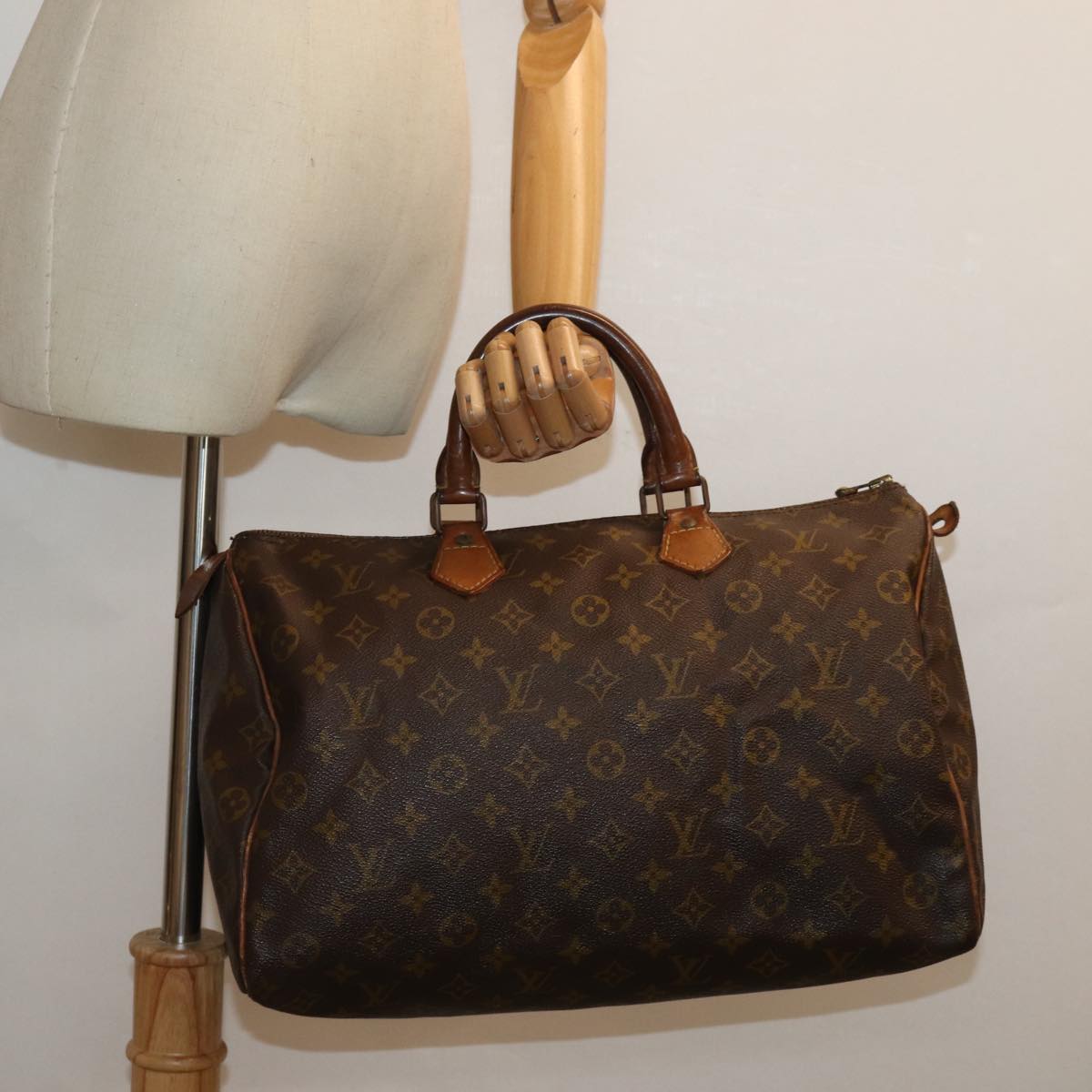LOUIS VUITTON Monogram Speedy 35 Hand Bag Vintage M41524 LV yk13969