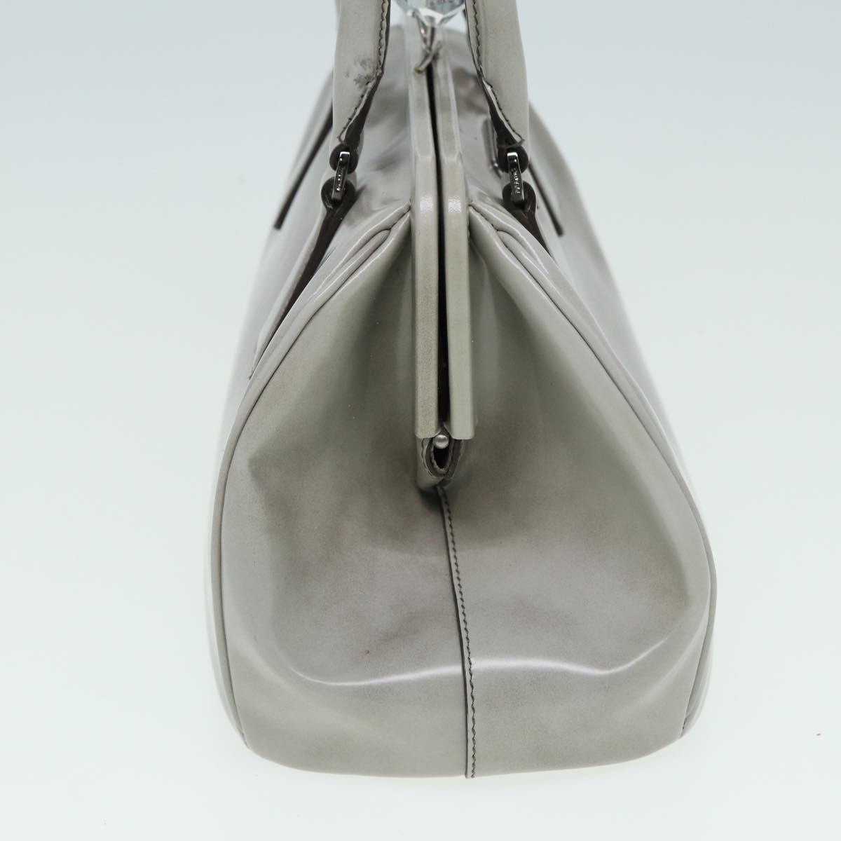 Luxury Prada Hand Bag Patent leather Gray  yk13975