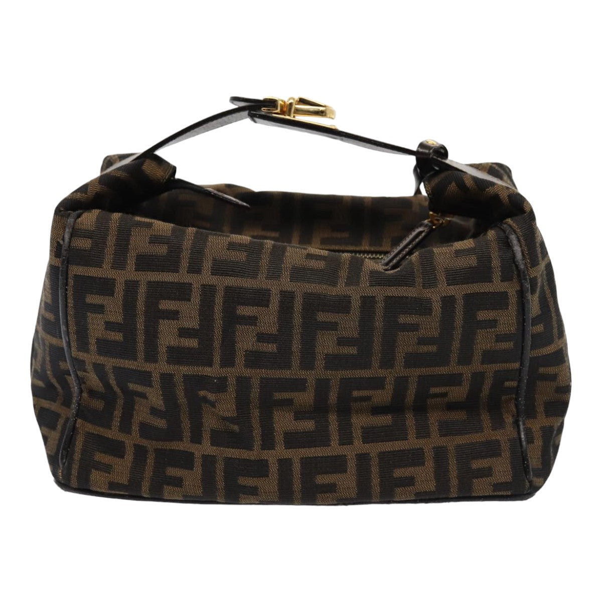 Luxury Fendi Zucca Canvas Hand Bag Brown Blackyk14005