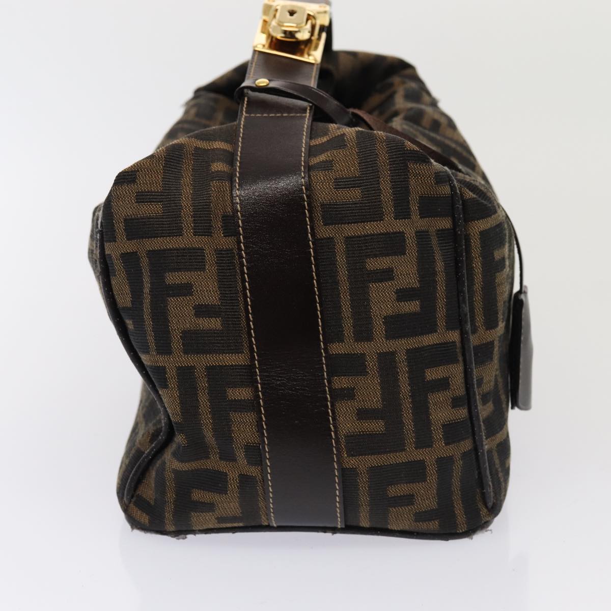 Luxury Fendi Zucca Canvas Hand Bag Brown Blackyk14005